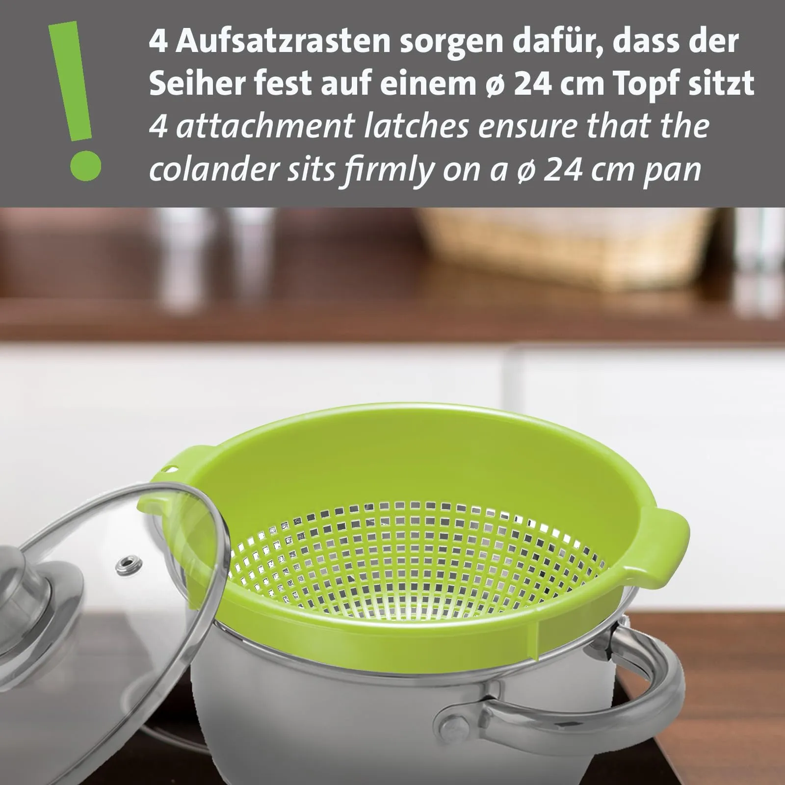 Westmark Colino, Set di 2 Colini in Plastica, ø 24 cm, Verde Mela - immagine 5