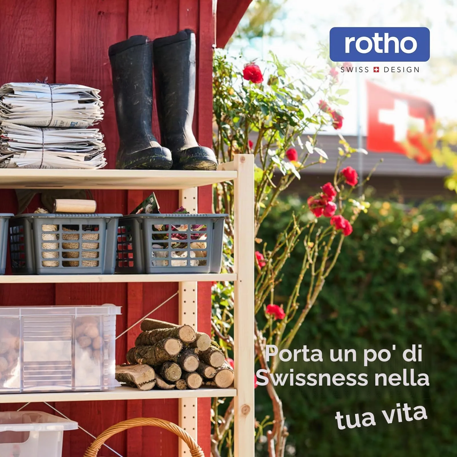 Rotho Clear Scatola Porta Oggetti con Coperchio 18 L Set da 4, Blu Trasparente - immagine 8