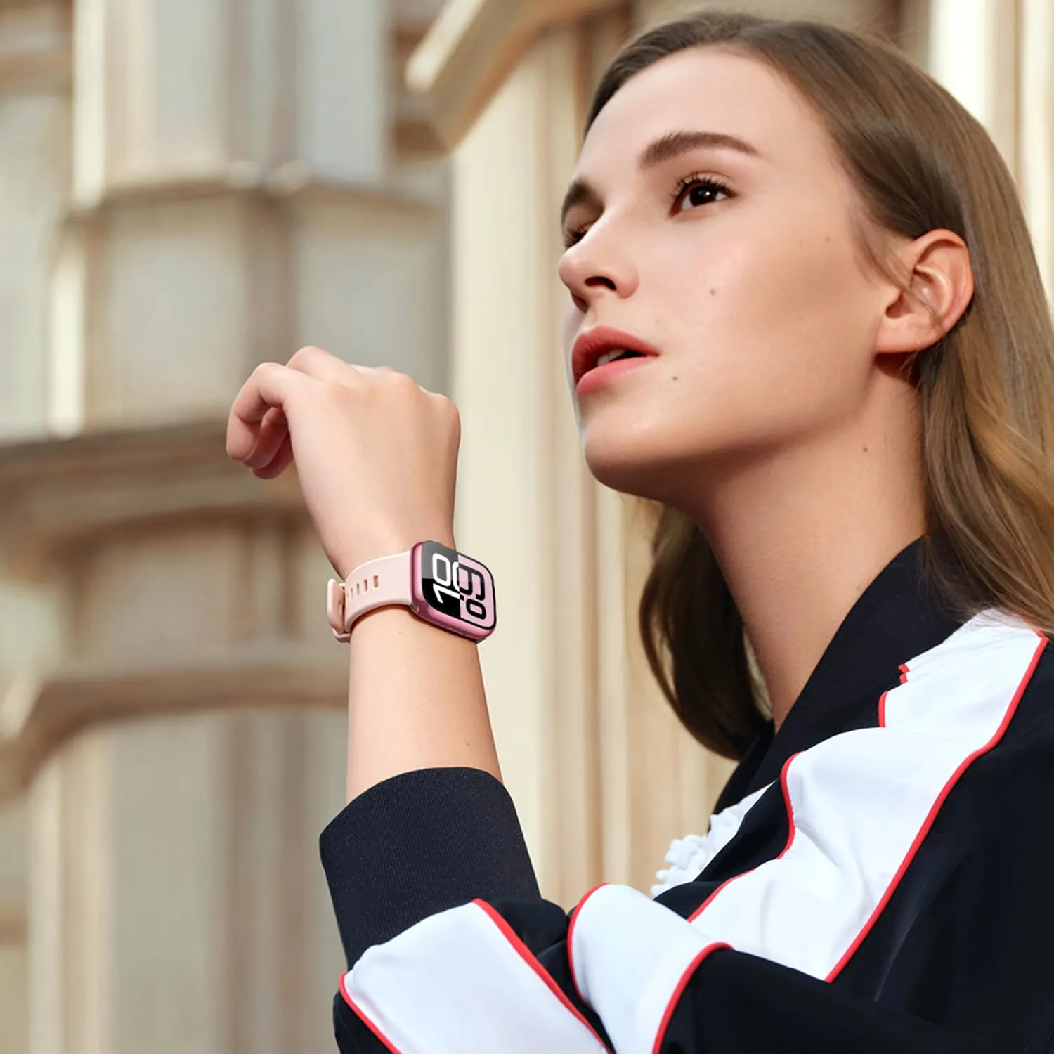 Misxi Cover Protezione con Vetro Temperato per Apple Watch Serie 11/10 46mm, 1 Rose Pink + 1 Trasparente - immagine 7