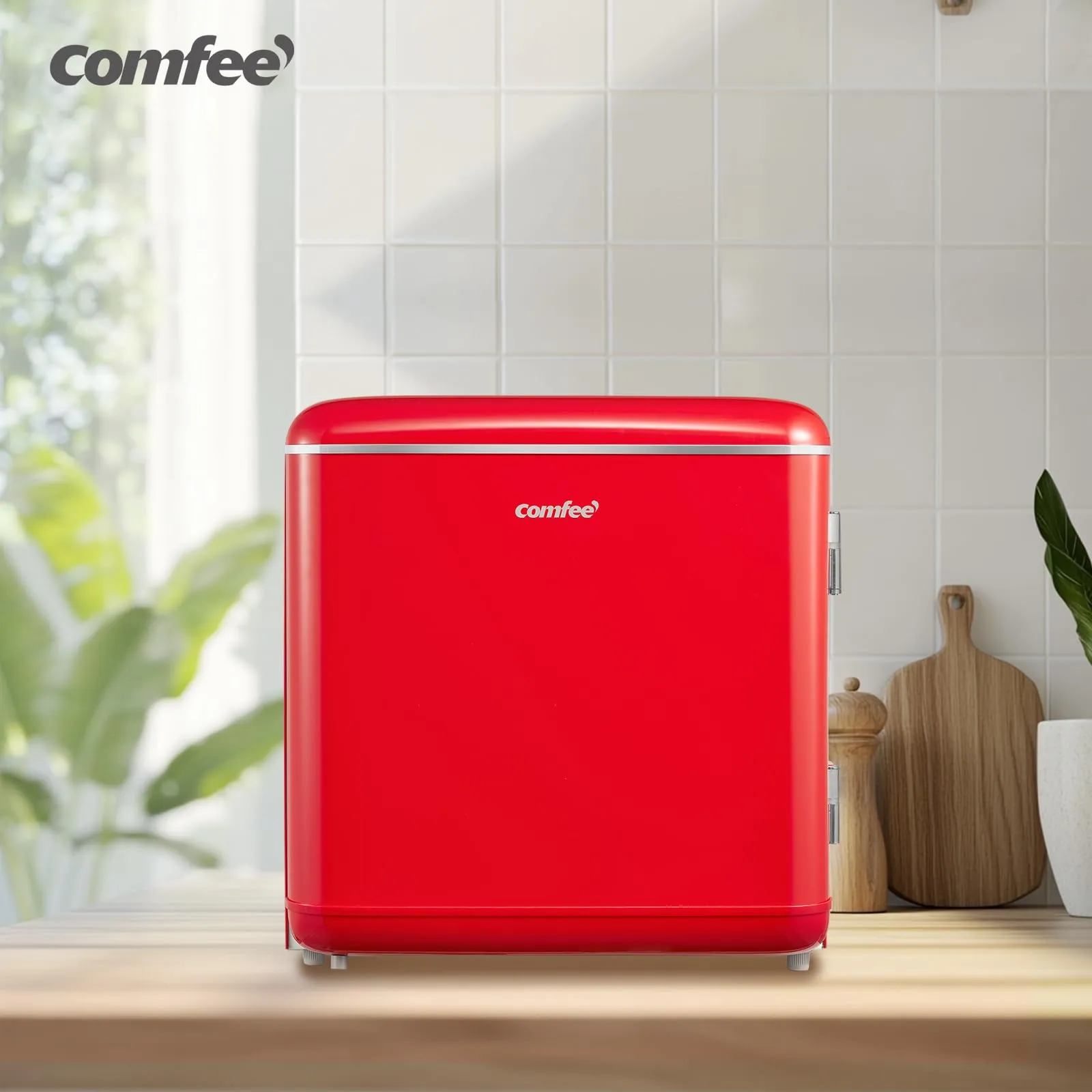 COMFEE' Mini Frigo da Camera 47L Design Retrò, Rosso - immagine 9