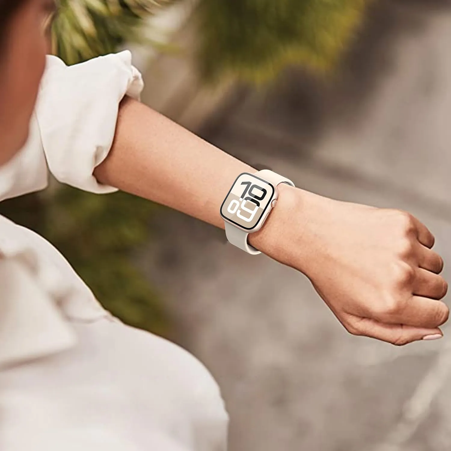 Misxi Cover con Vetro Temperato per Apple Watch Serie 11/10 46mm, 1 Oro Rosa + 1 Trasparente - immagine 7