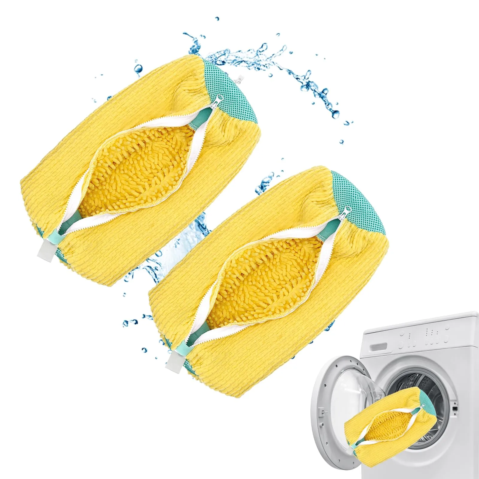 YTUGIL Sacchetti per Lavare Scarpe in Lavatrice con Microfibra, 2 Pezzi - immagine 1