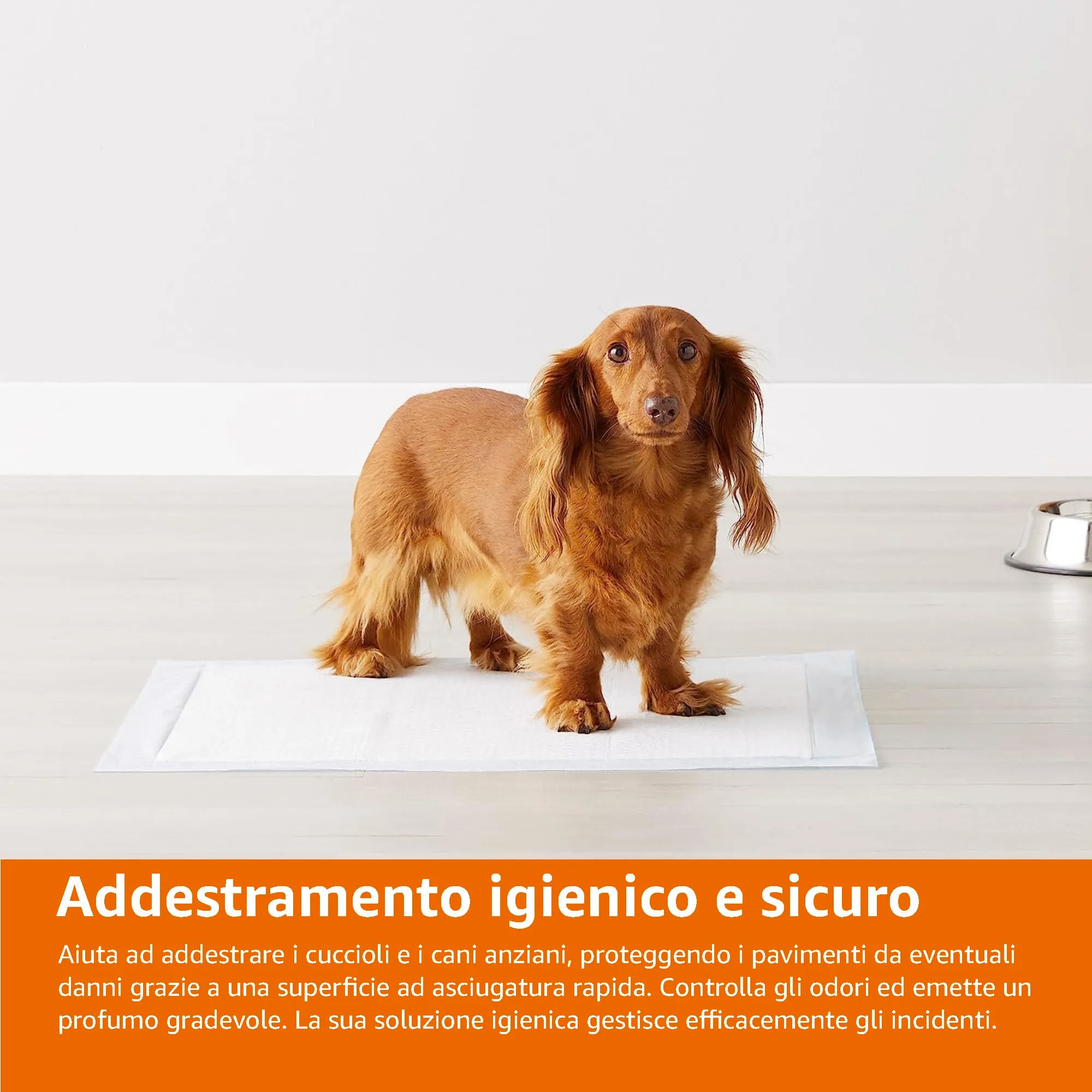 Amazon Basics Tappetini Assorbenti per Cani, 5 Strati, 56 x 56 cm, Confezione da 30, Blu e Bianco - immagine 6