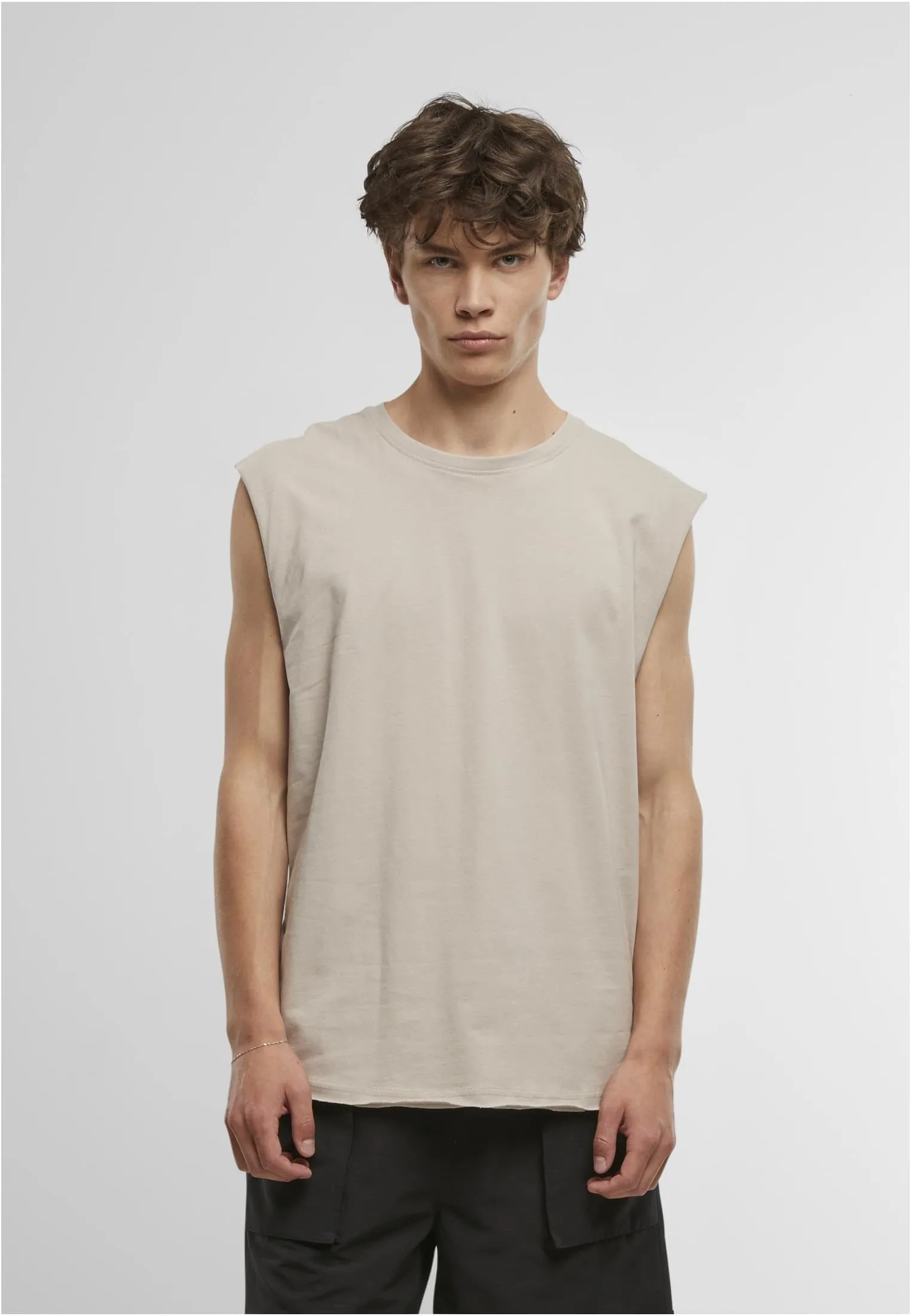 Urban Classics Open Edge Sleeveless Tee, Cloud, XXL - immagine 3