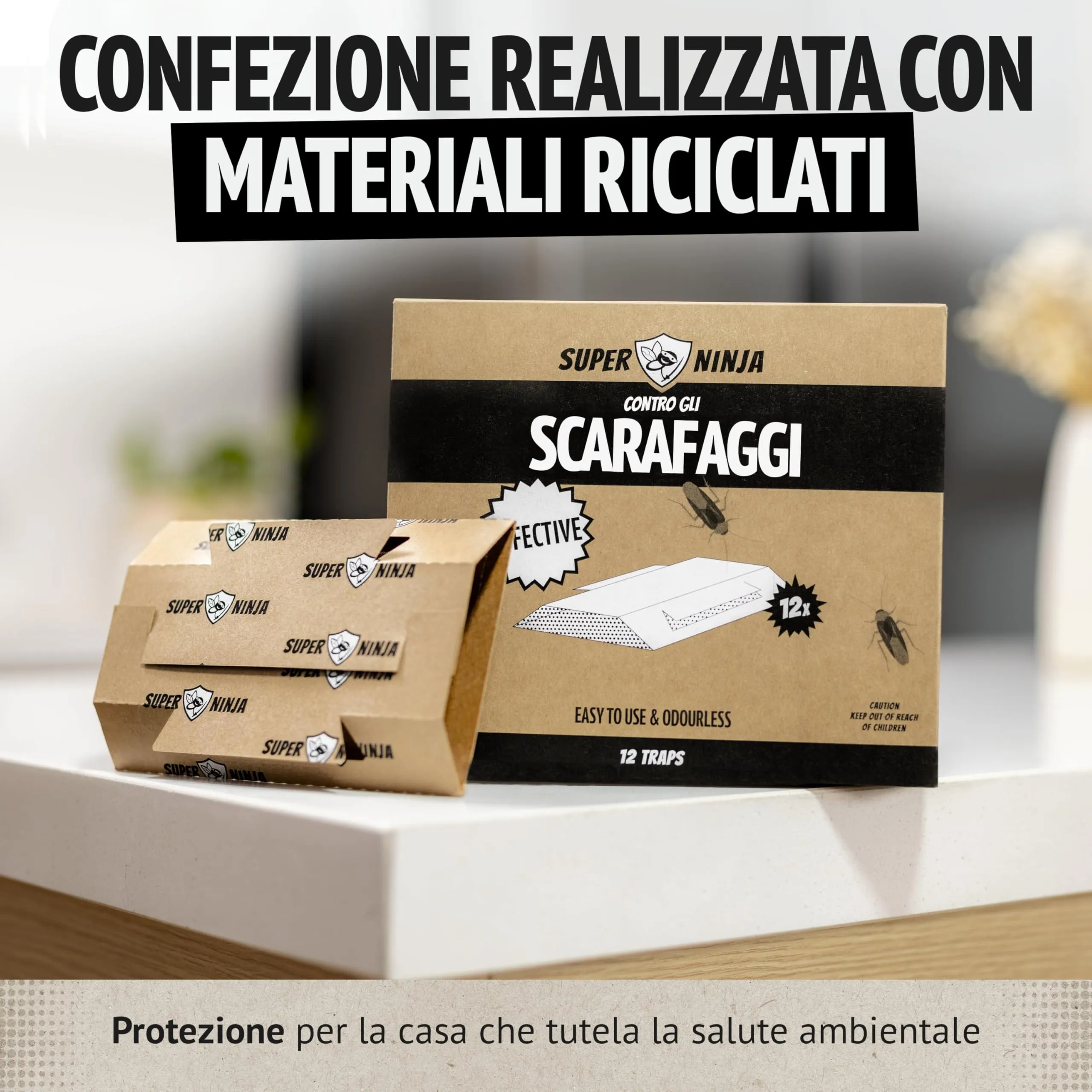Super Ninja Trappole per Scarafaggi e Blatte da Interno, 24 Pezzi - immagine 8