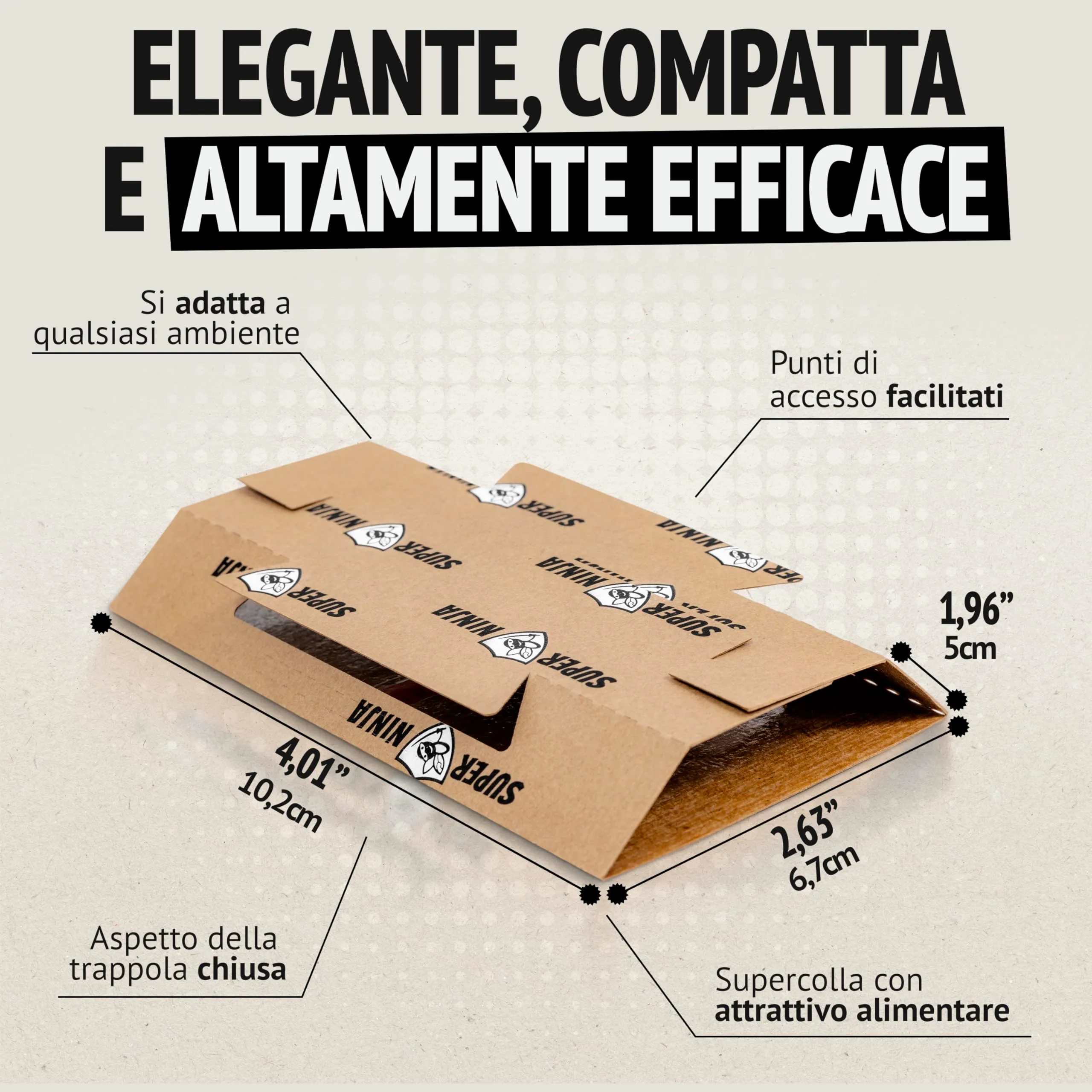 Super Ninja Trappole per Scarafaggi e Blatte da Interno, 4 Pezzi - immagine 6