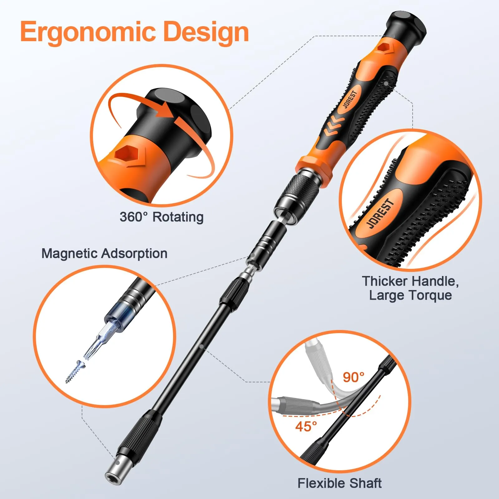 Jorest 117 in 1 Precision Screwdriver Set, Professional Mini Magnetic Repair Kit for PC, iPhone, Laptop, Glasses, Watches, Switch, PS4, PS5, Xbox, Electronics - immagine 3