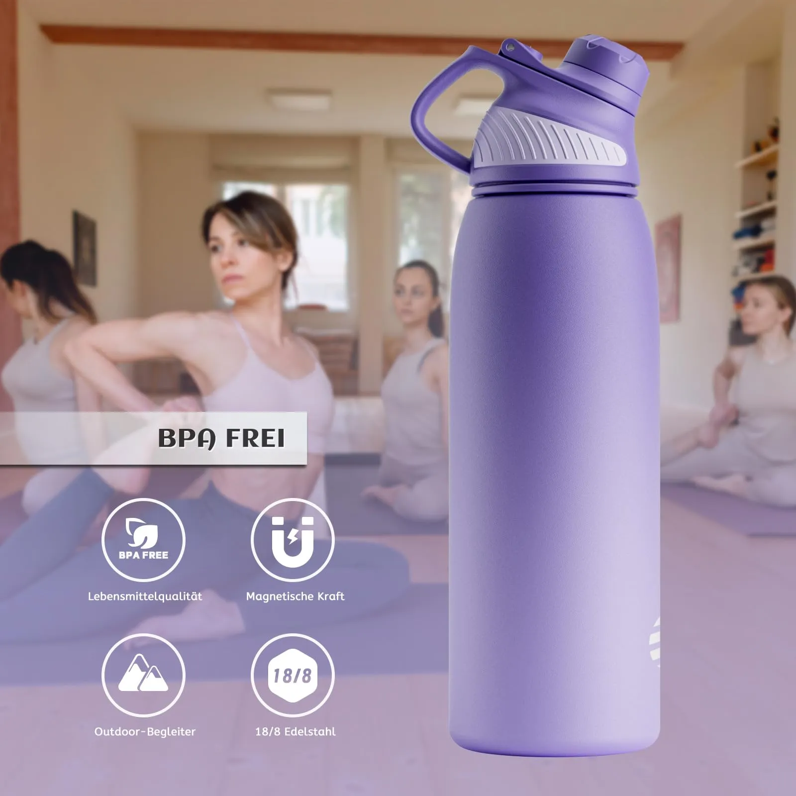 Fjbottle Borraccia Termica in Acciaio Inox con Tappo Magnetico, 1L - immagine 5