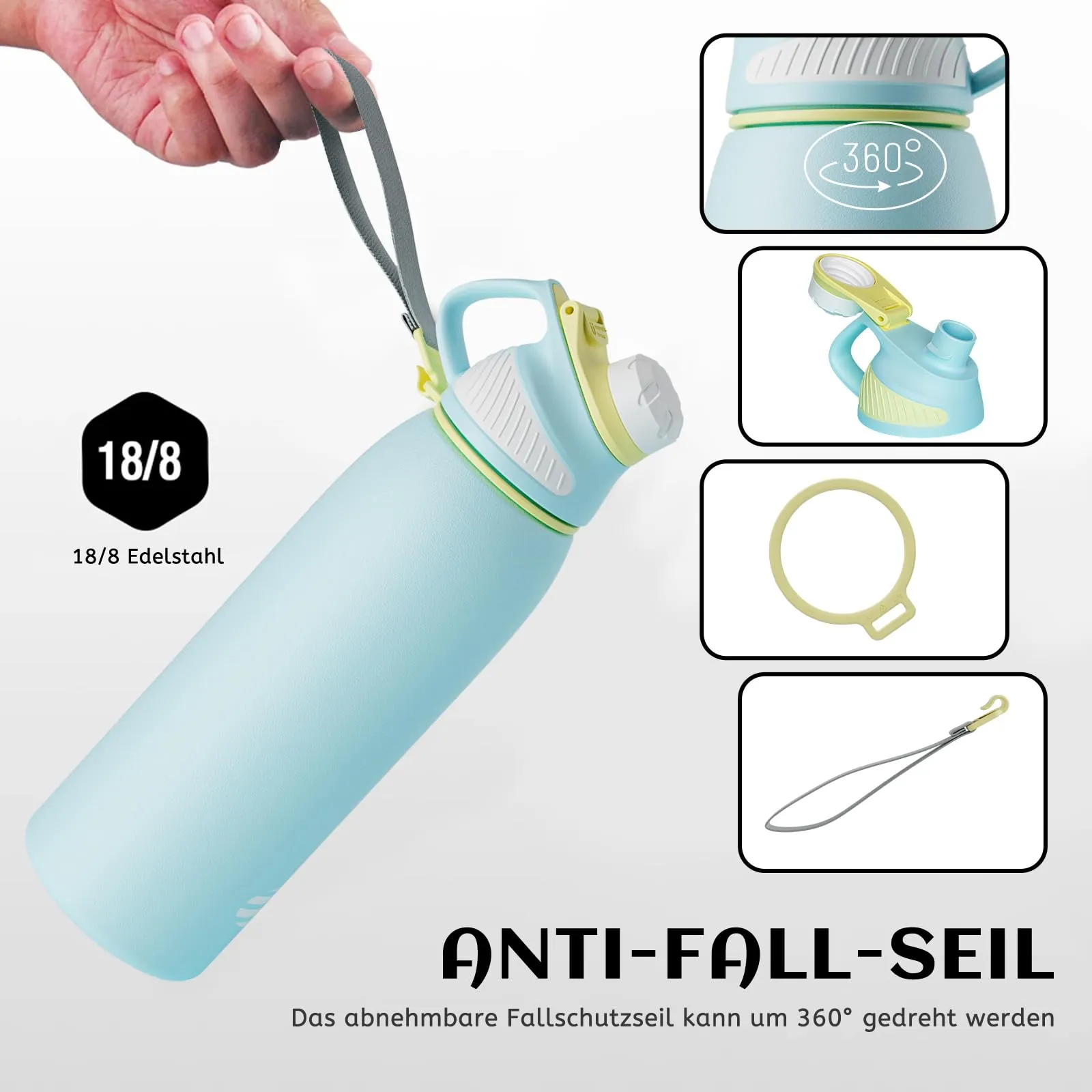 Fjbottle Borraccia Termica 1L in Acciaio Inox con Tappo Magnetico - immagine 3