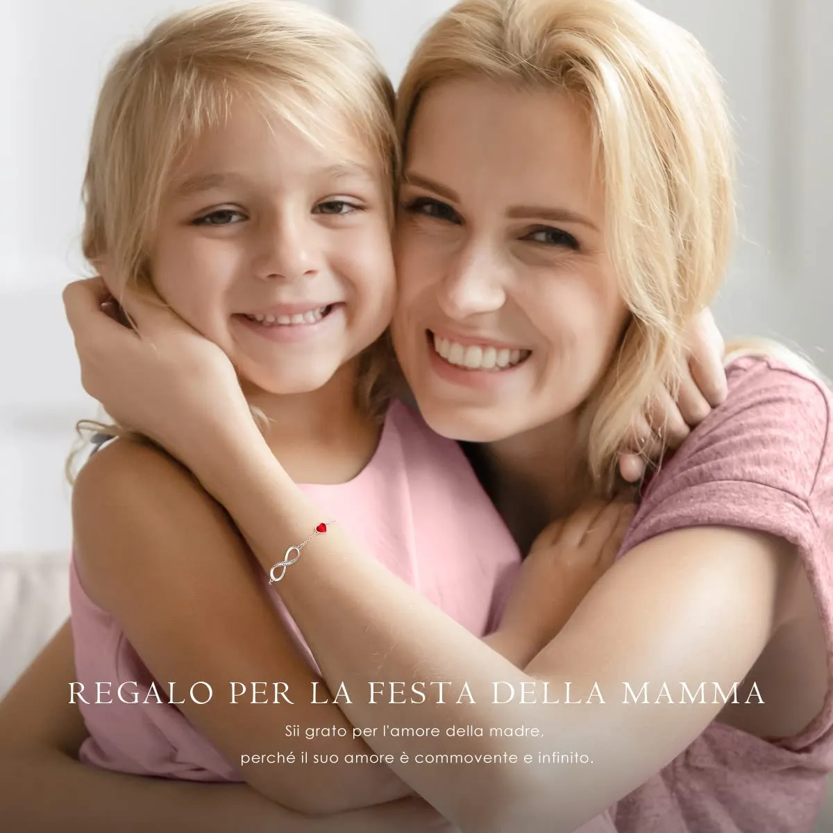 LOUISA SECRET Bracciale Donna Argento 925 con Ciondolo Cuore e Simbolo Infinito - immagine 2