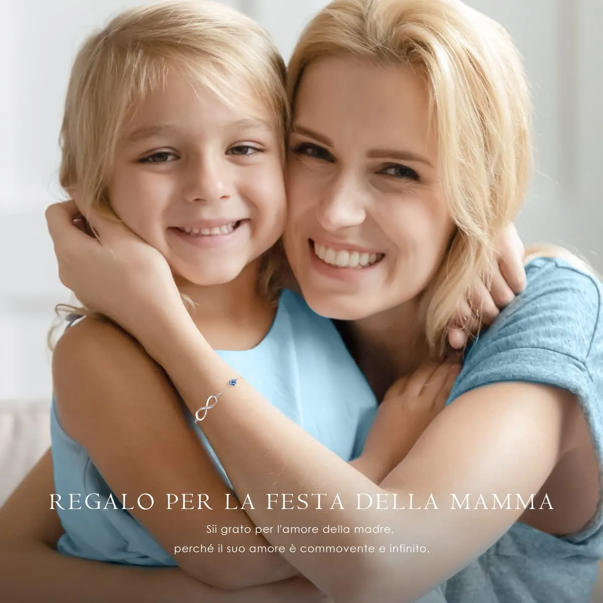 LOUISA SECRET Bracciale Donna Argento 925 Cuore e Infinito con Cristalli - immagine 2