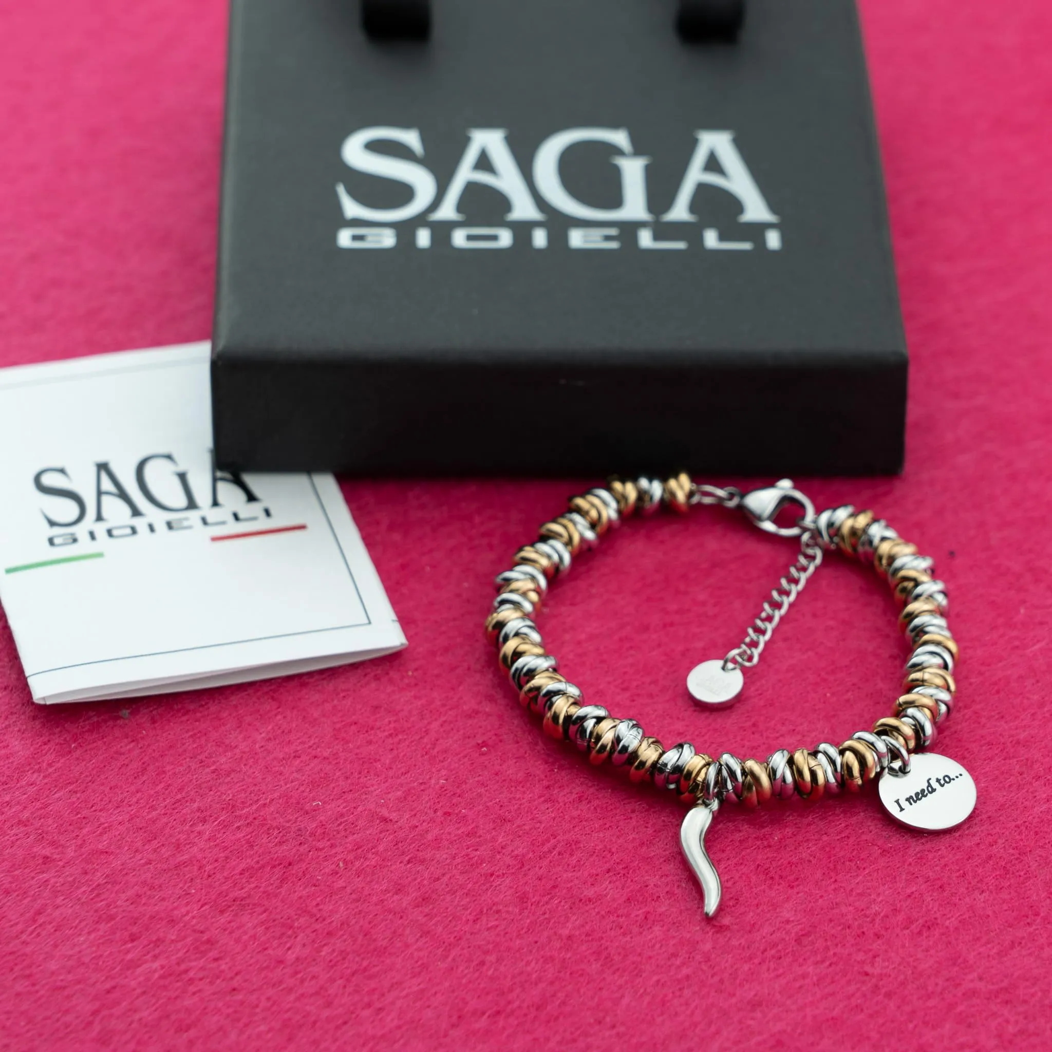 Saga Gioielli Bracciale Donna I Need To Collections Protezione Fortuna Buoni Auspici Corno - immagine 6