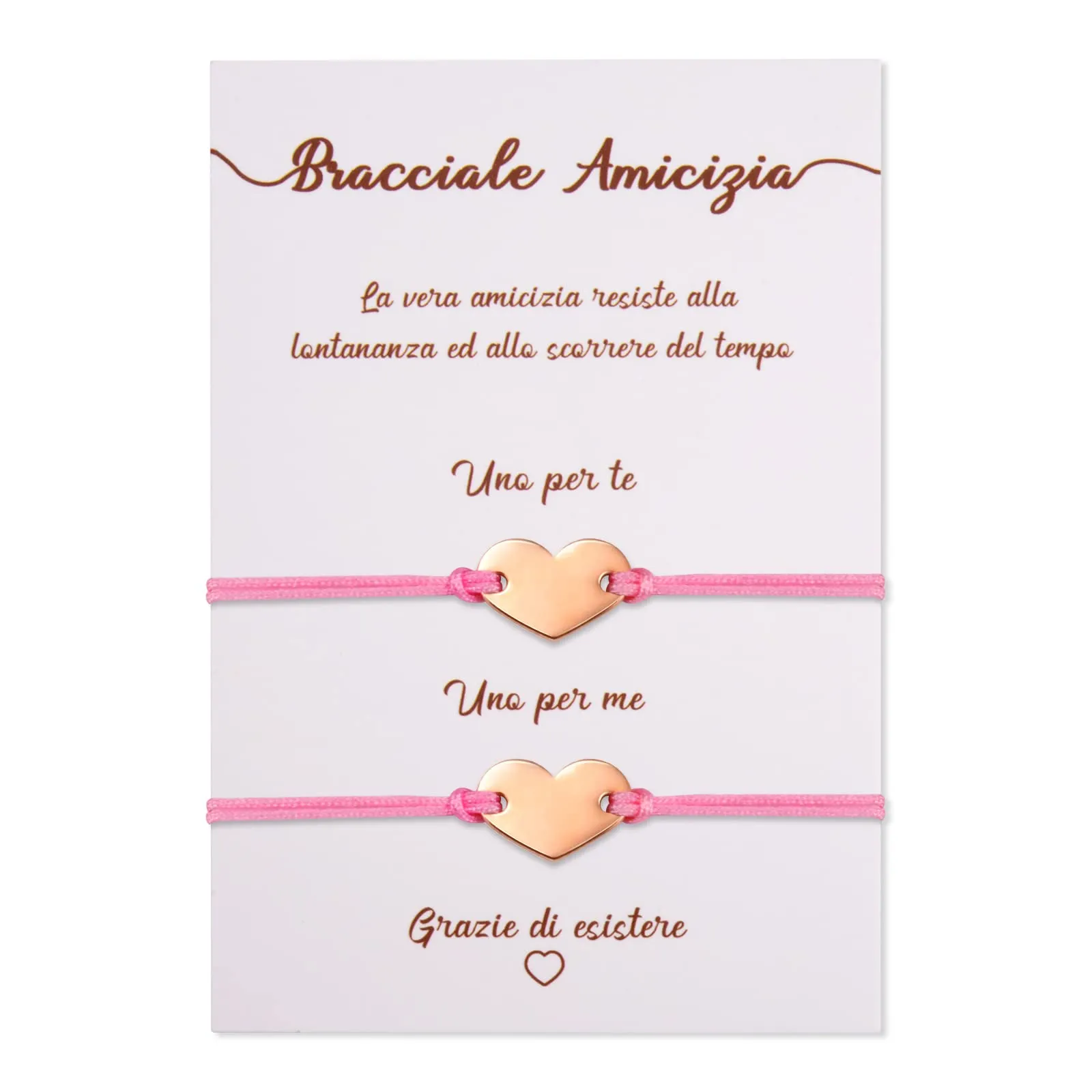 VGWON Set di Braccialetti Amicizia BFF Regolabili in Acciaio Inossidabile 316L - immagine 1