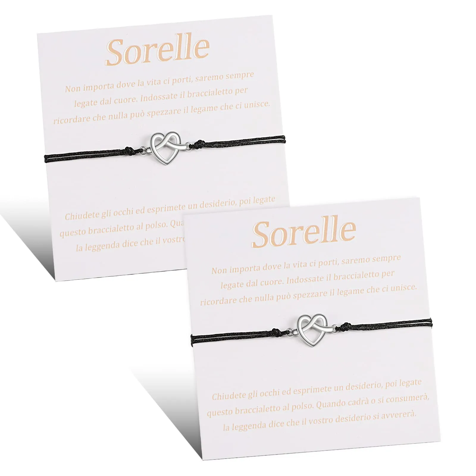 VGWON Set di 2 Braccialetti Coordinati per Sorelle - immagine 1