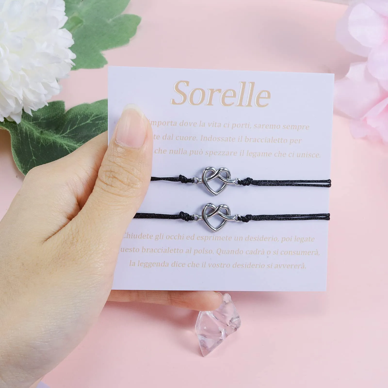 VGWON Set di 2 Braccialetti Coordinati per Sorelle - immagine 2