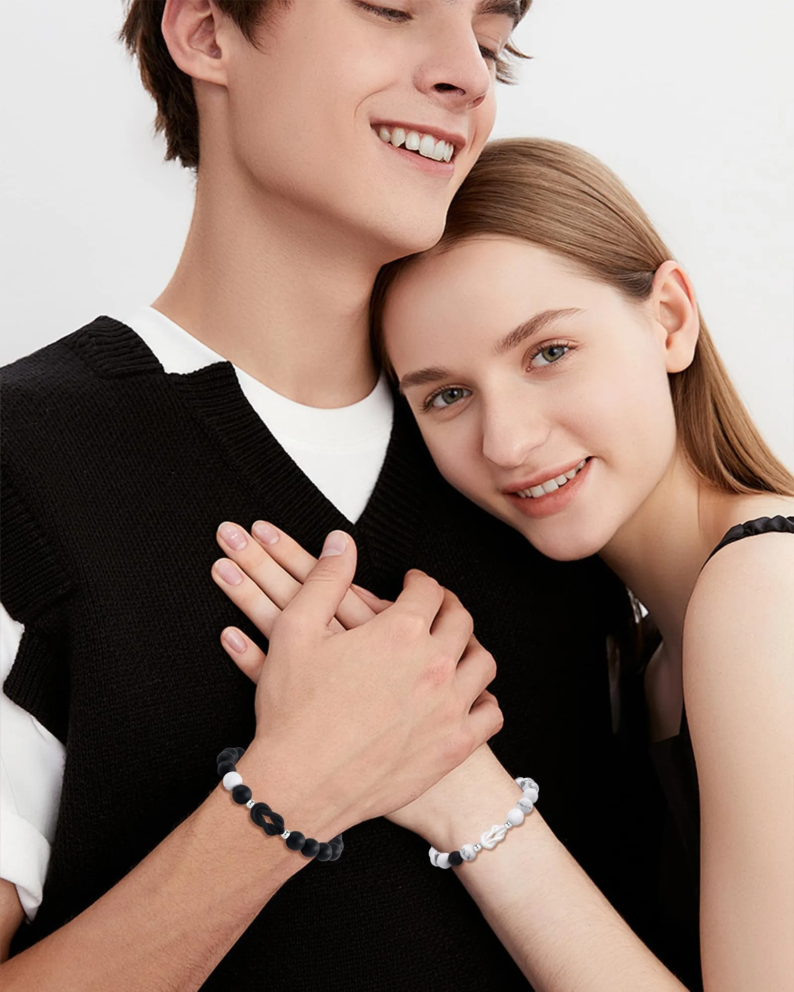 VGWON Bracciale di Coppia in Pietra Naturale, 16-28 cm - immagine 3