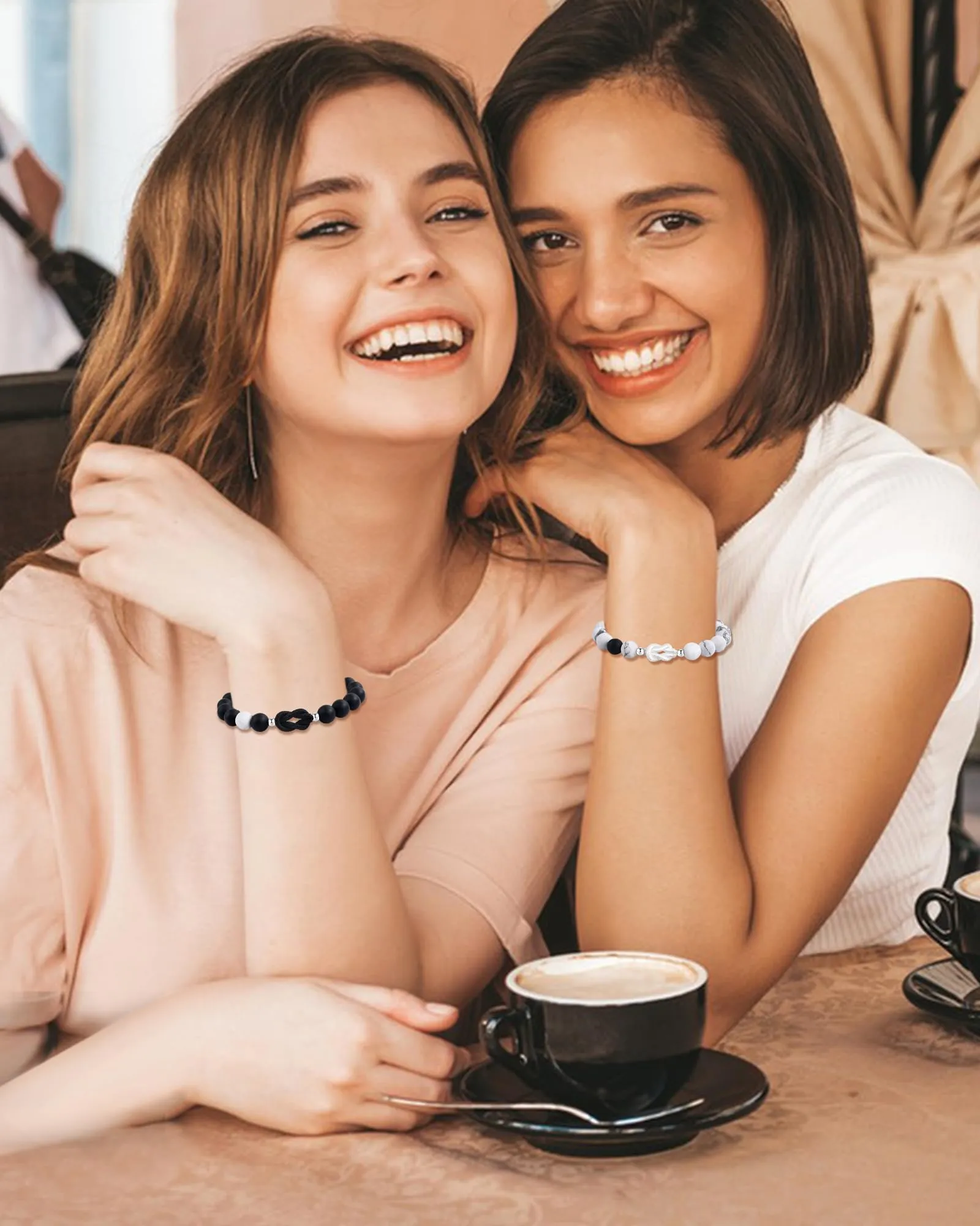 VGWON Bracciale di Coppia in Pietra Naturale, 16-28 cm - immagine 4
