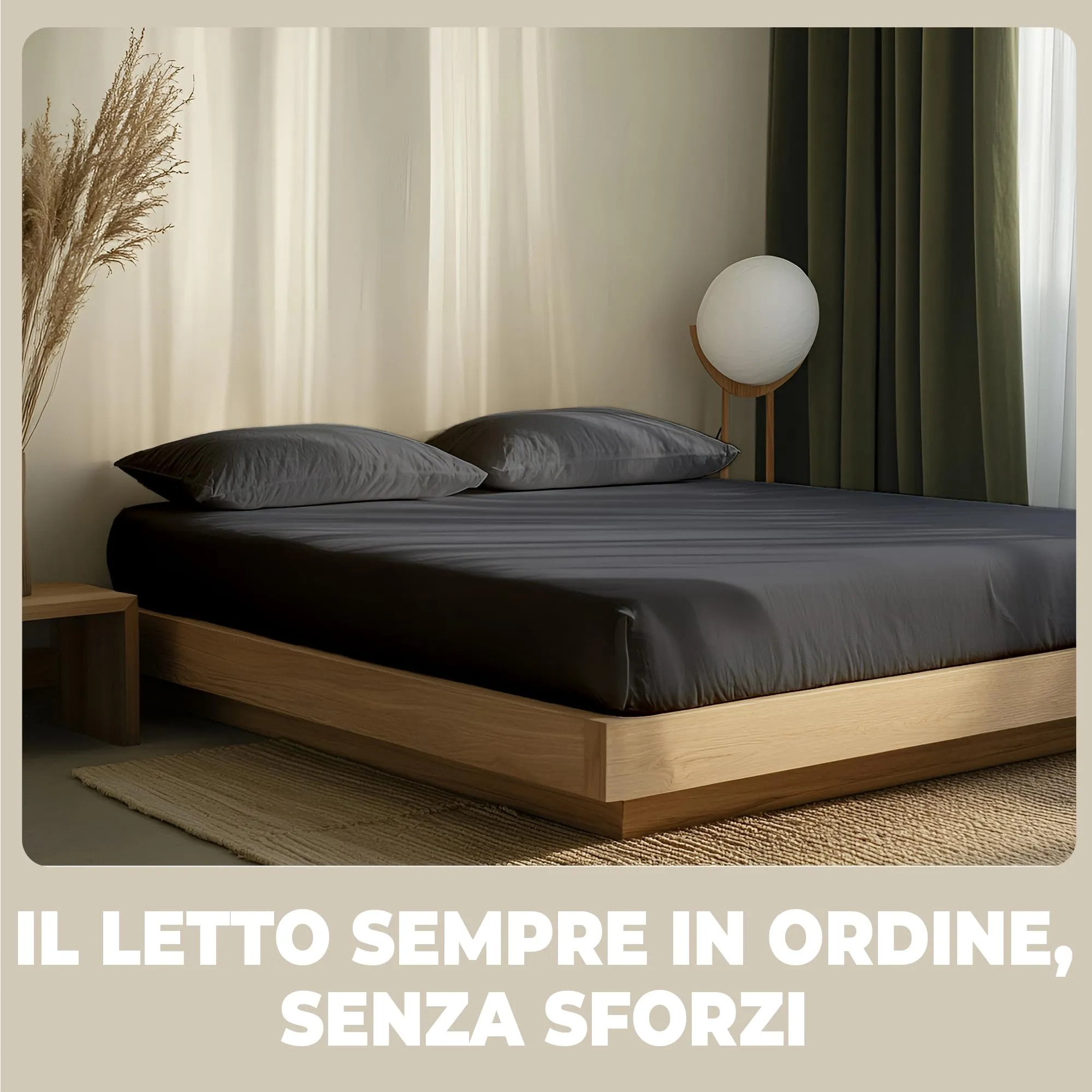Flowen Lenzuola con Angoli una Piazza e Mezza 140x200 cm, 100% Cotone, Grigio Scuro, per Materassi fino a 30cm - immagine 7