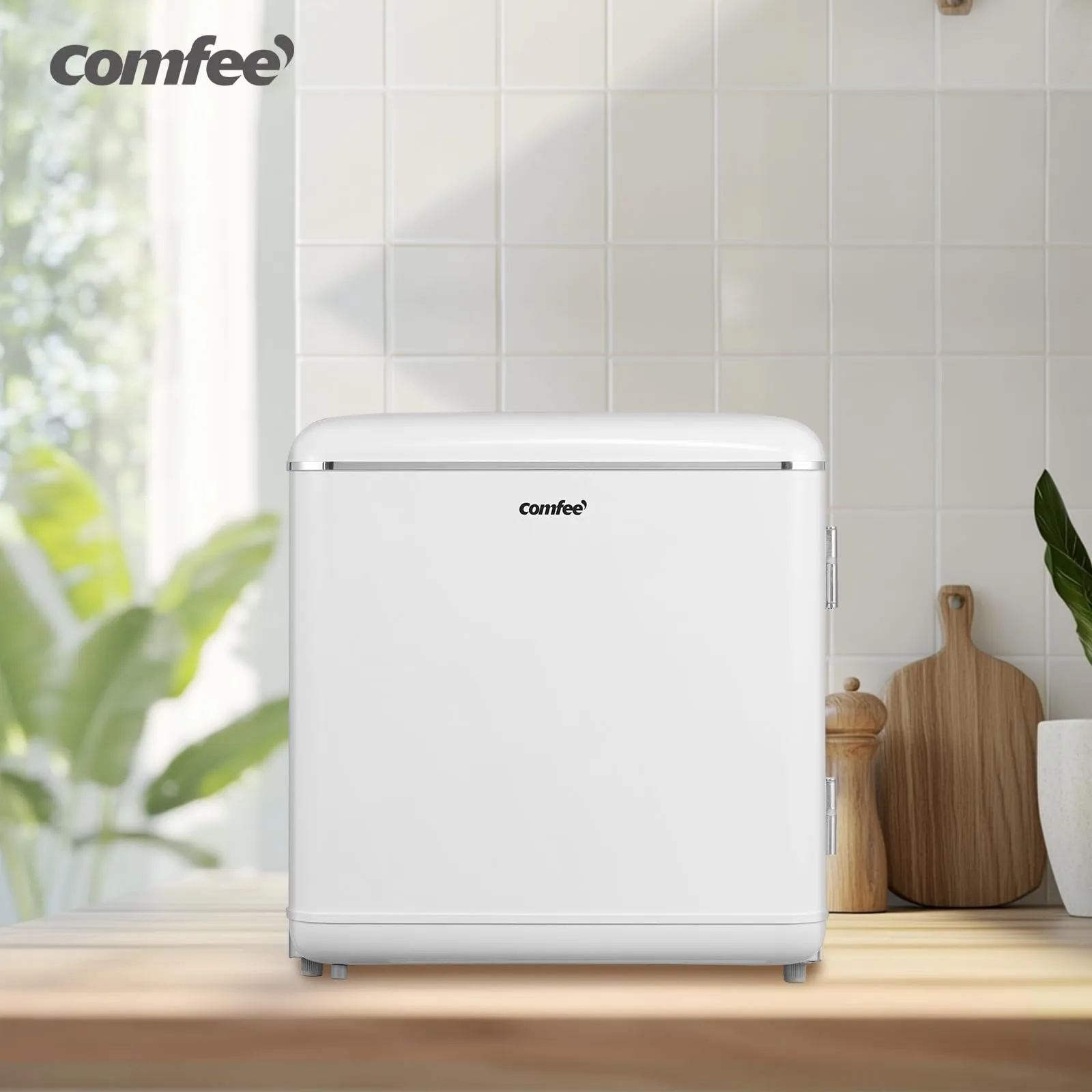 COMFEE' Mini Frigo da Camera 47L Design Retrò, Bianco - immagine 9