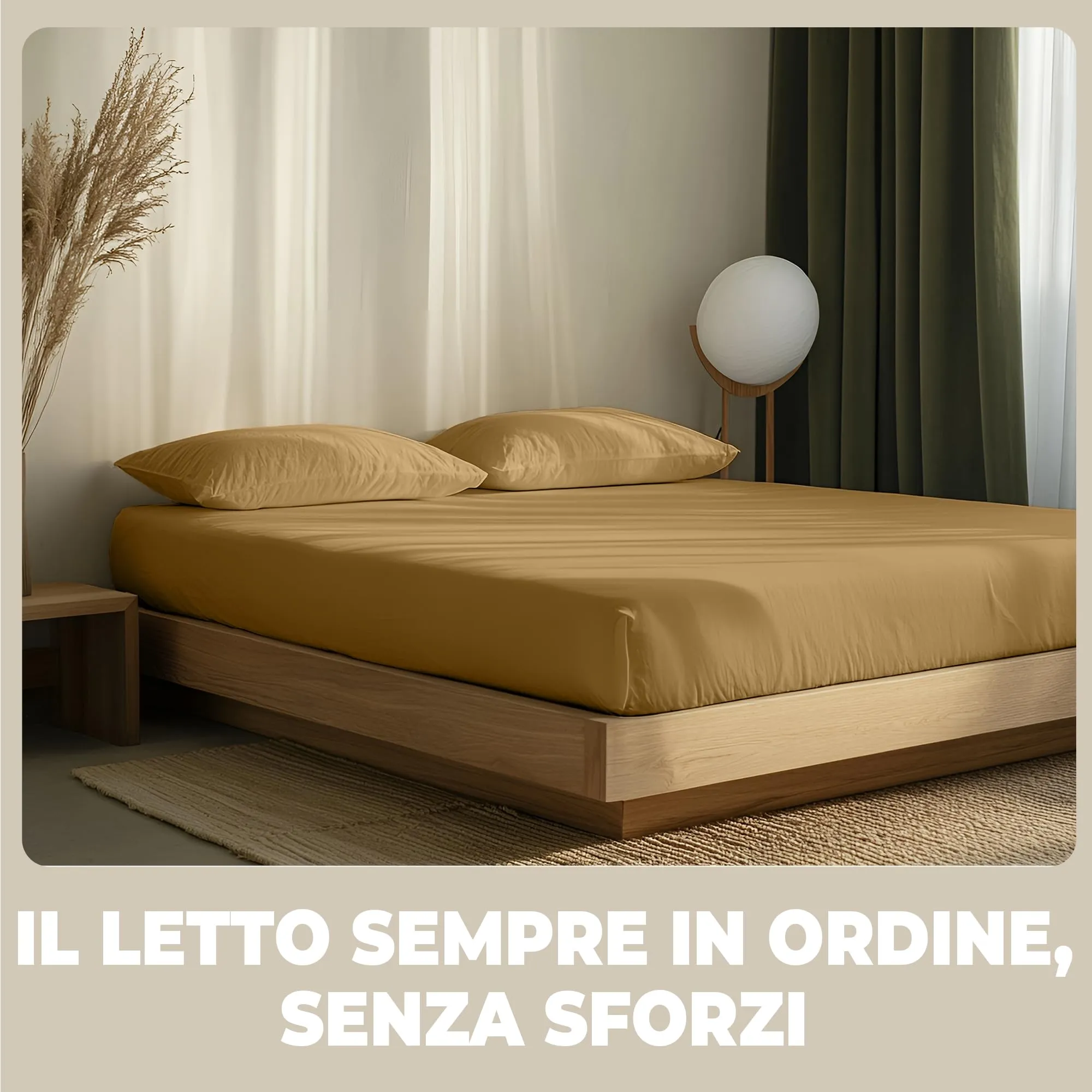 Flowen Lenzuola con Angoli una Piazza e Mezza 140x200 cm Beige, 100% Puro Cotone per Materasso fino a 30cm - immagine 7