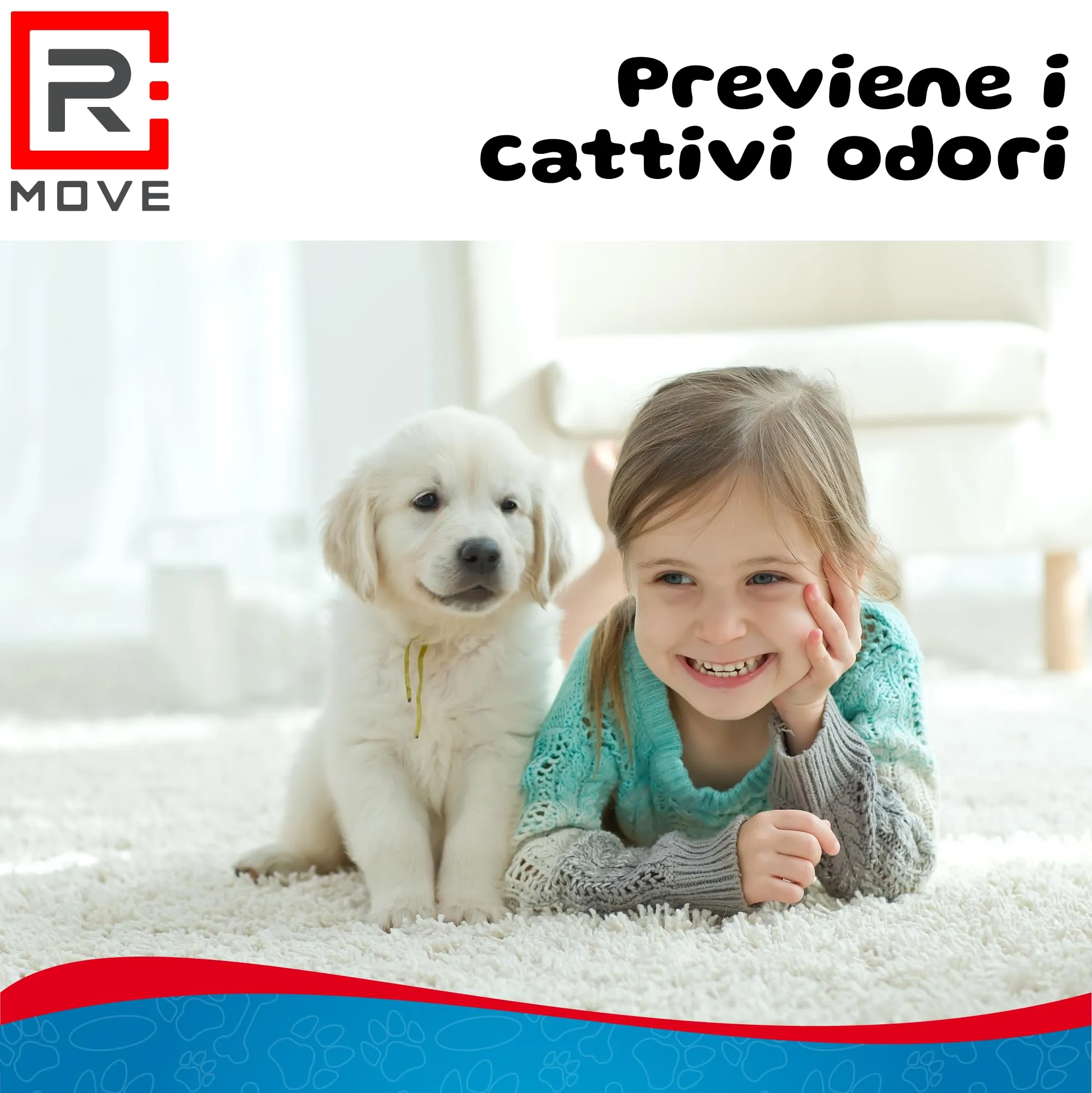 R MOVE Traversine Cani 60x60 con Adesivi, 100 Pezzi - immagine 7