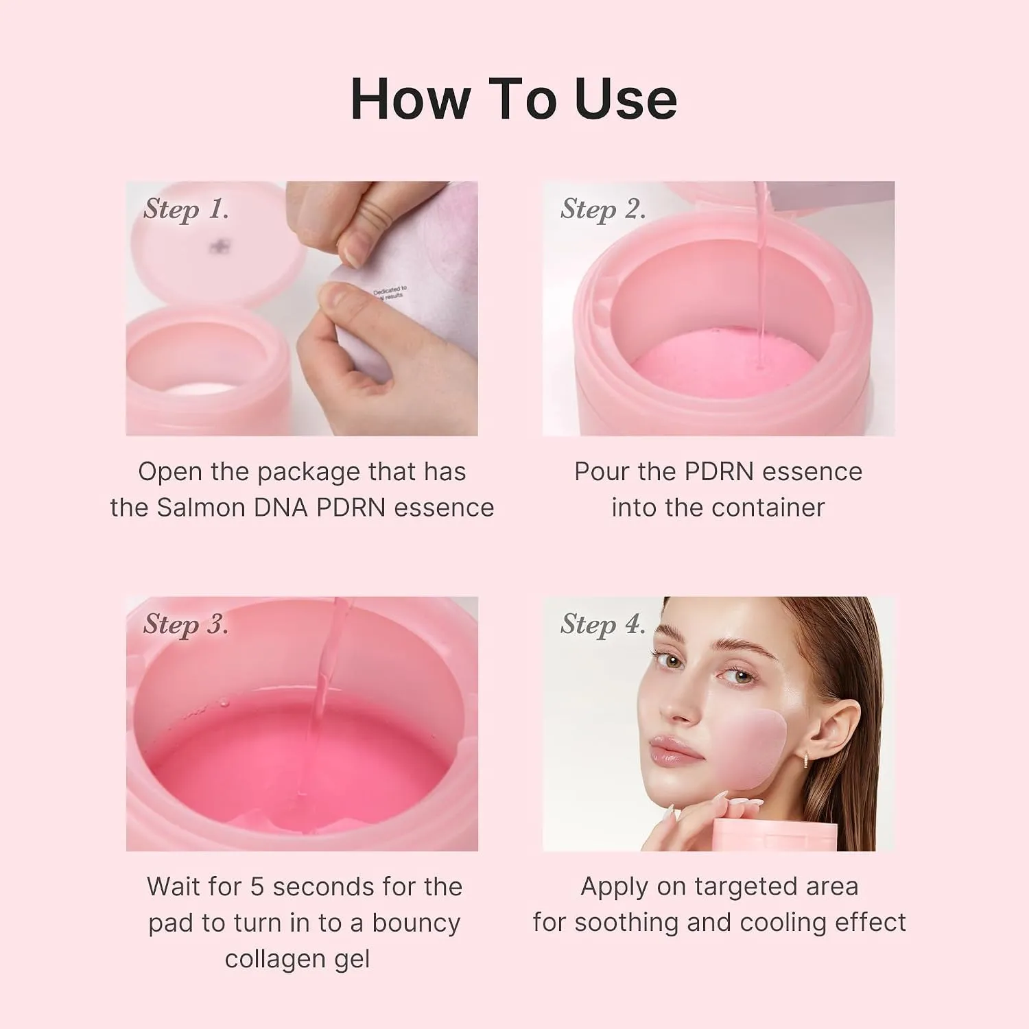 medicube Salmon DNA PDRN Pink Collagen Jelly Toner Pads, 120 ml - immagine 7