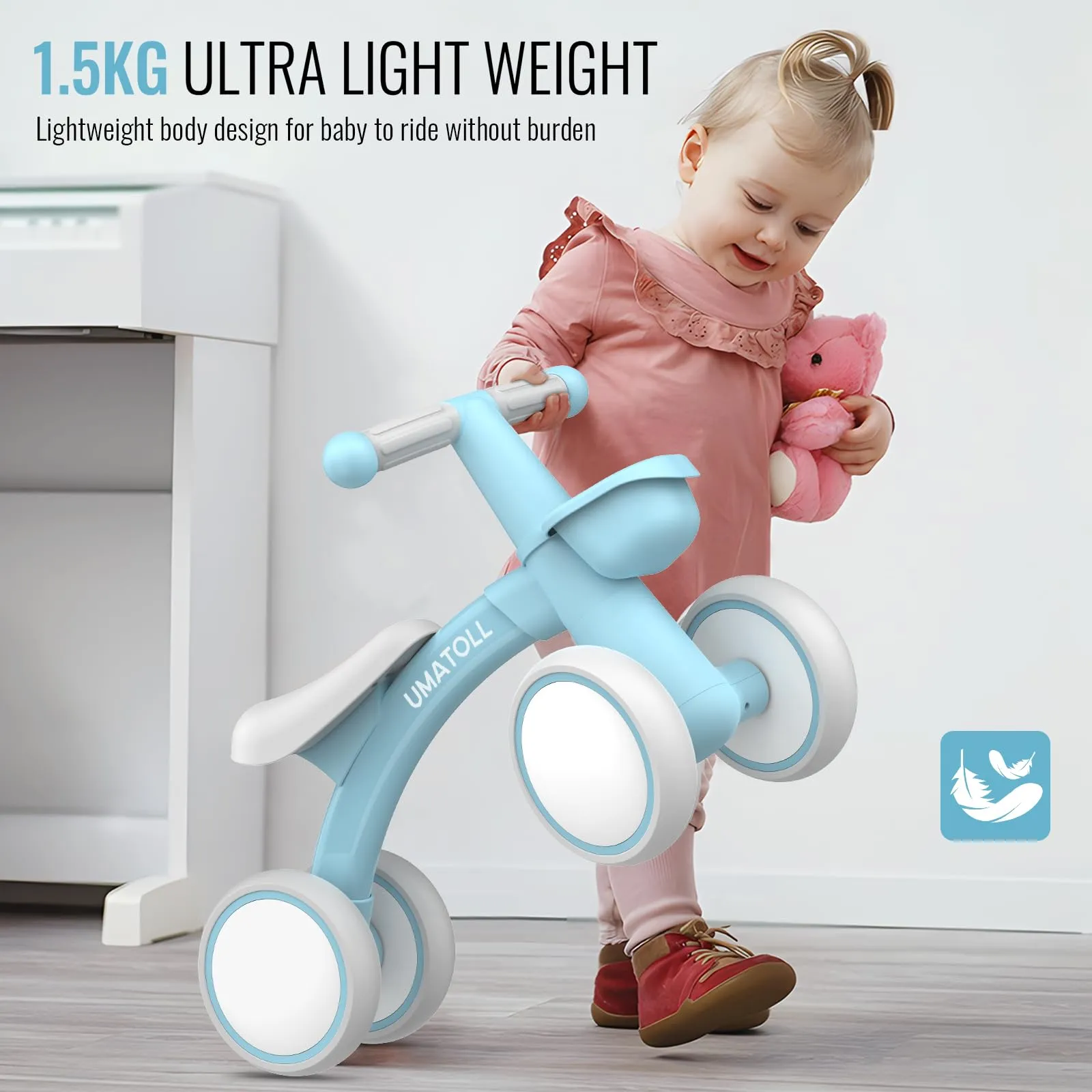 Umatoll Bici Senza Pedali per Bambini 1-2 Anni - immagine 5