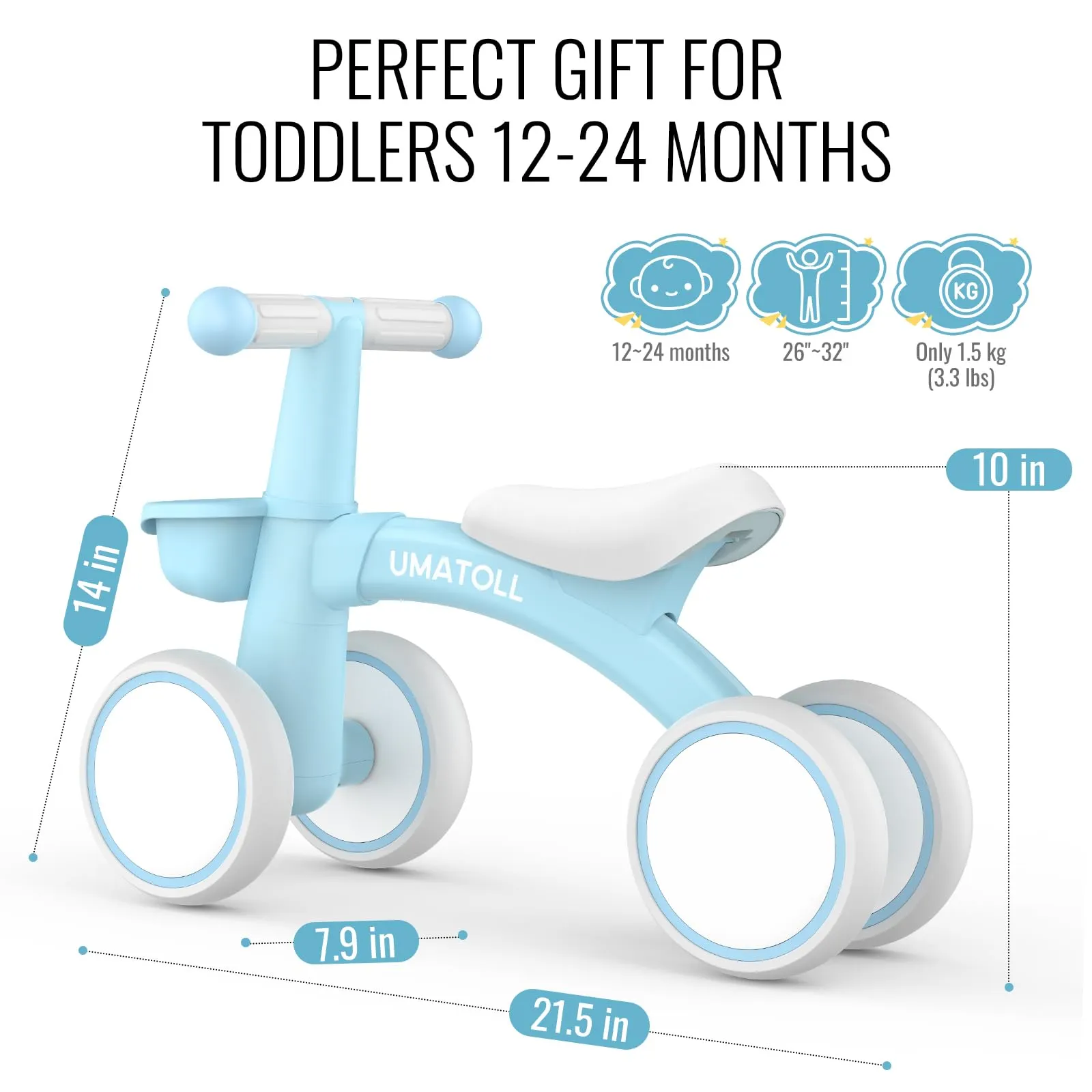 Umatoll Bici Senza Pedali per Bambini 1-2 Anni - immagine 9