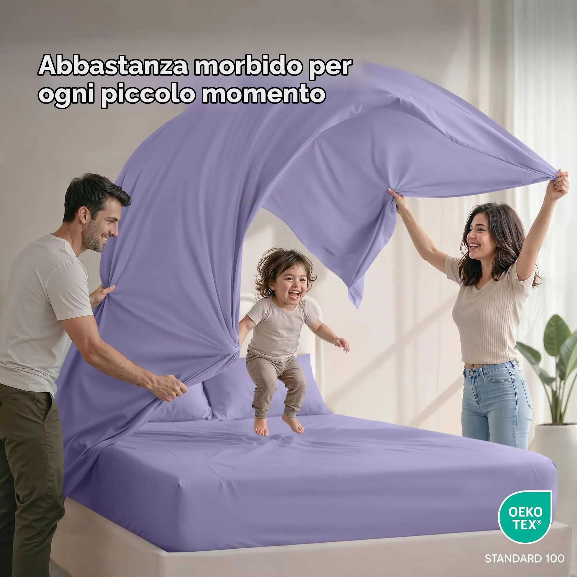 Utopia Bedding Set di lenzuola in microfibra spazzolata, Queen Size, Peri - immagine 5