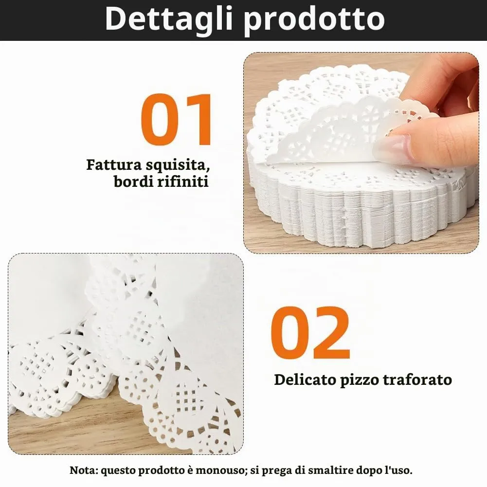 Alaoo Centrini Rotondi di Carta, 3.5 Pollici, 250 Fogli - immagine 3