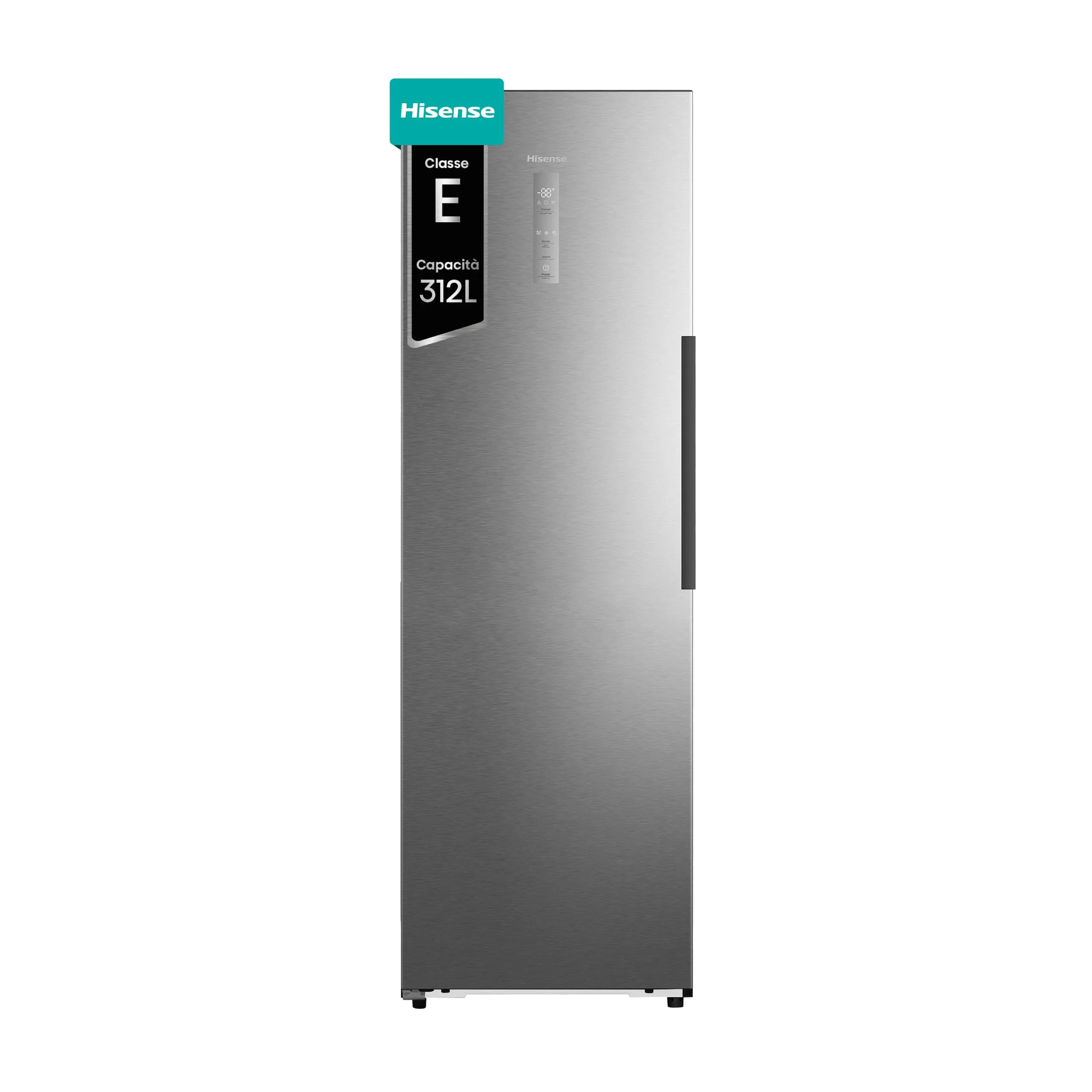 Hisense FT3K310SEIE Freezer Verticale Total No Frost, Inox, 185.6 x 59.5 cm, Classe E, 312 L - immagine 1