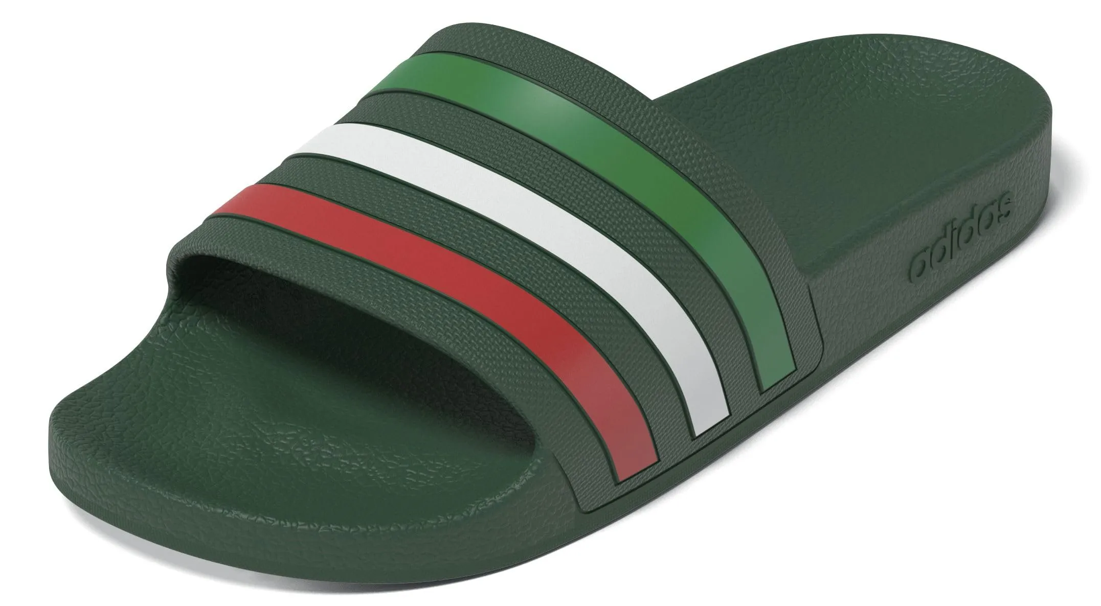 adidas Adilette Aqua Slides - Team Dark Green/Ftwr White/Bright Red - 39 EU - immagine 1