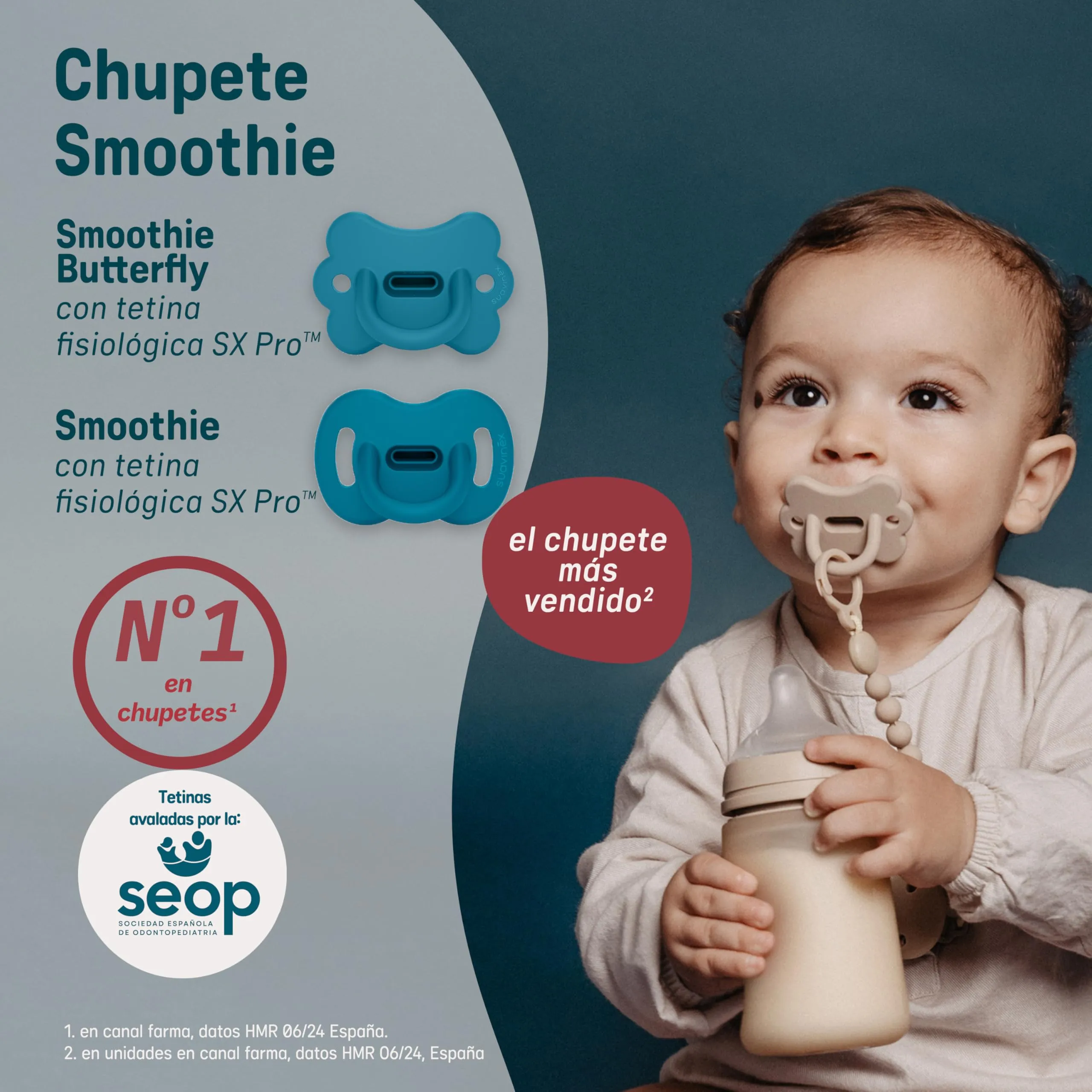 Suavinex SX Pro Silicone Pacifier, 6-18 Months, Acqua di Rose - immagine 6