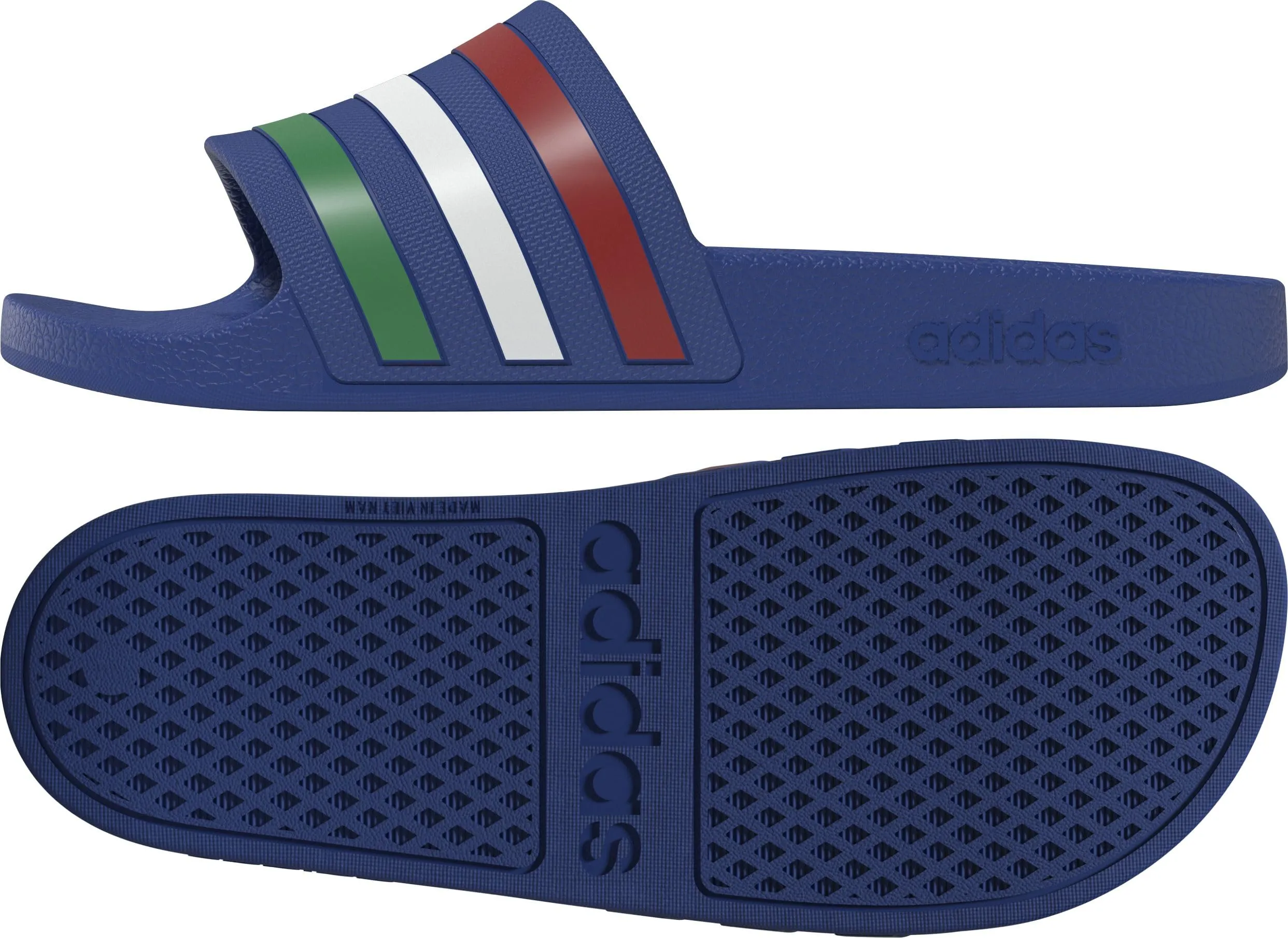 adidas Adilette Aqua Slides - Bold Blue/Green/Ftwr White - immagine 2