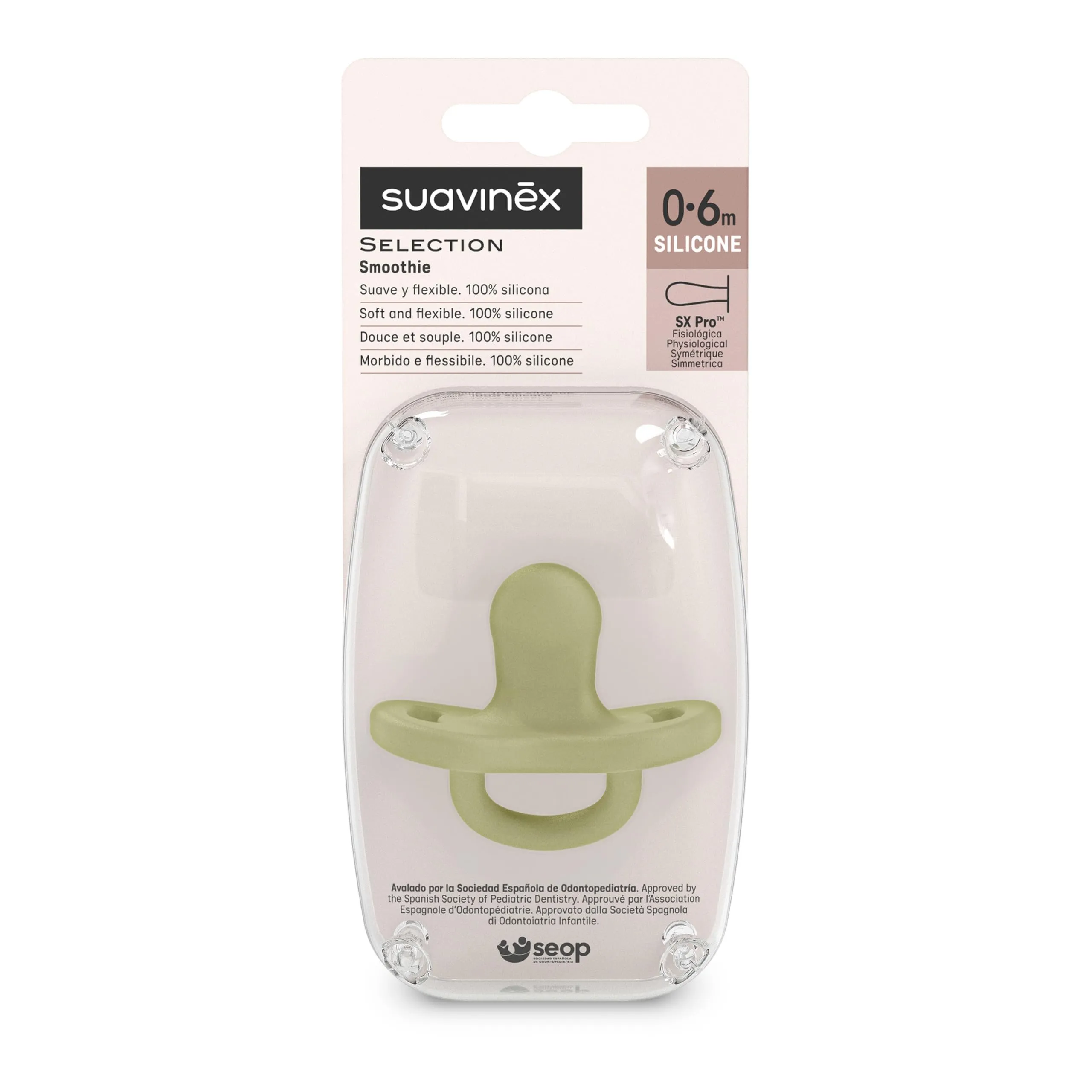 Suavinex Colour Essence Pacifier, 0-6 Months, Turtle Green - immagine 6