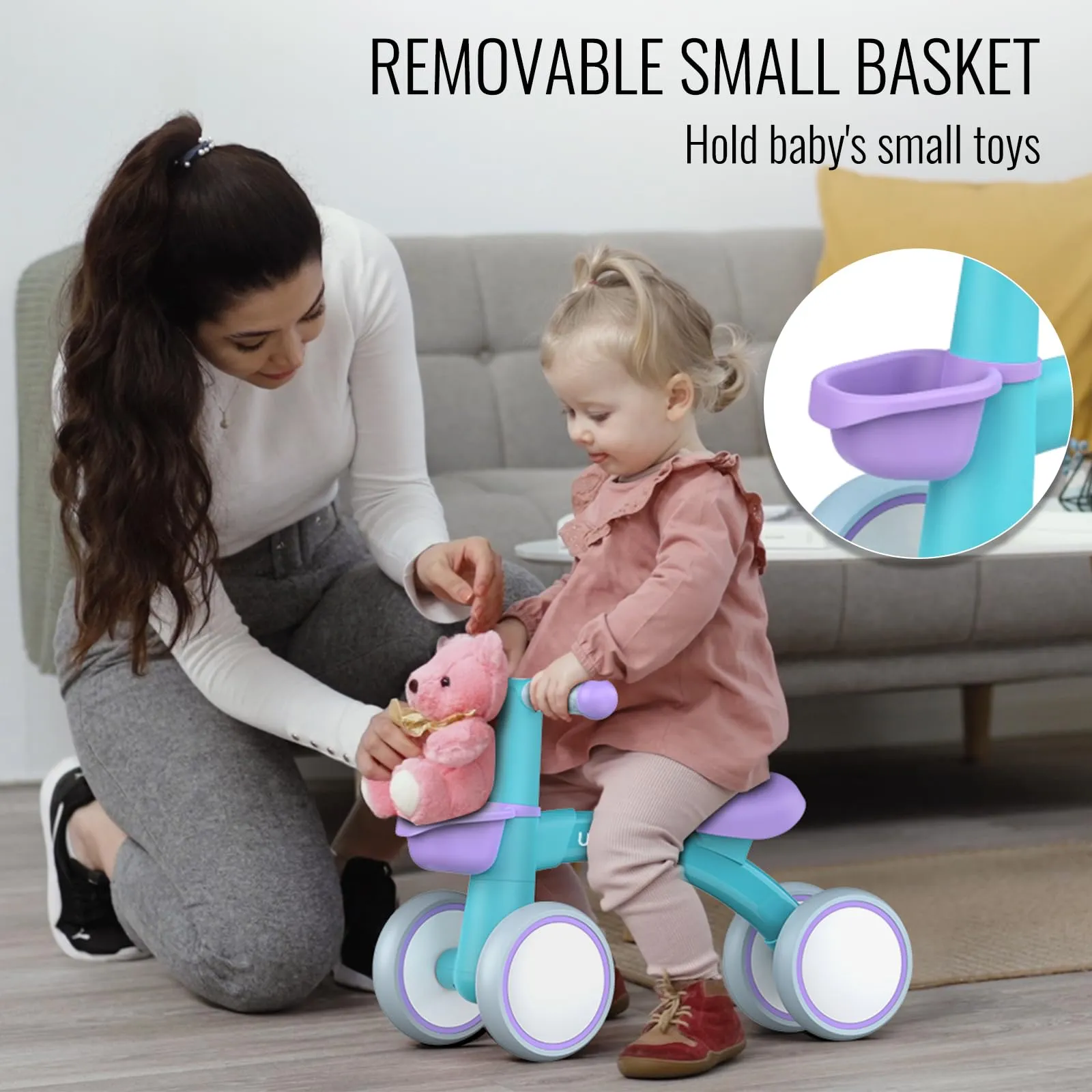 Umatoll Bici Senza Pedali per Bambini 1-2 Anni, Modello B402 - immagine 3