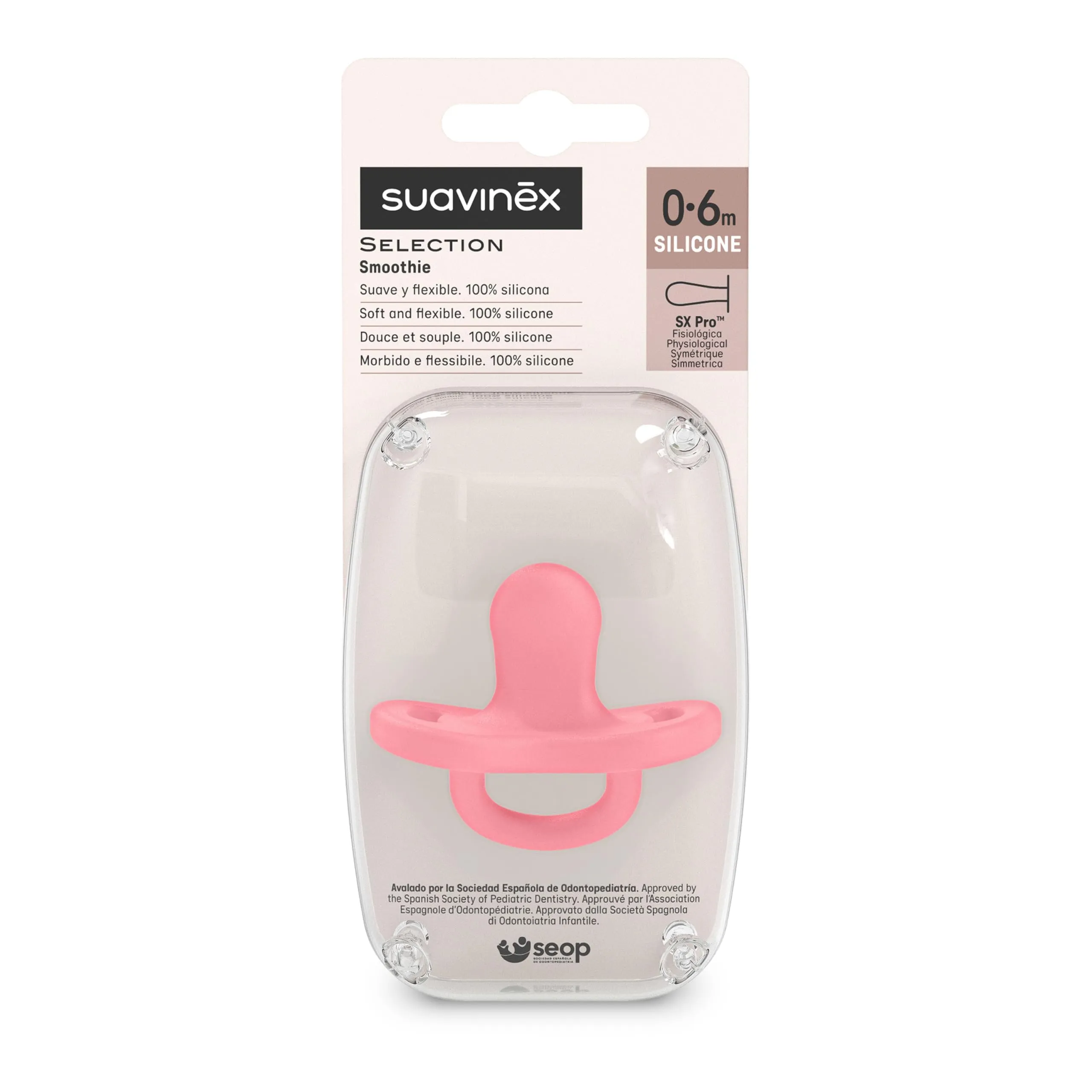 Suavinex Ciuccio Tutto in Silicone Smoothie SX Pro, 0-6 Mesi, Essence, Fucsia - immagine 6