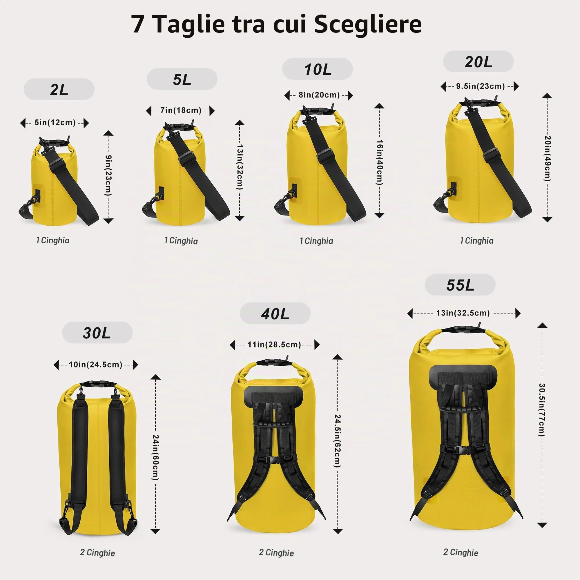 Unigear Borsa Impermeabile Sacca Stagna Dry Bag 30L - immagine 3