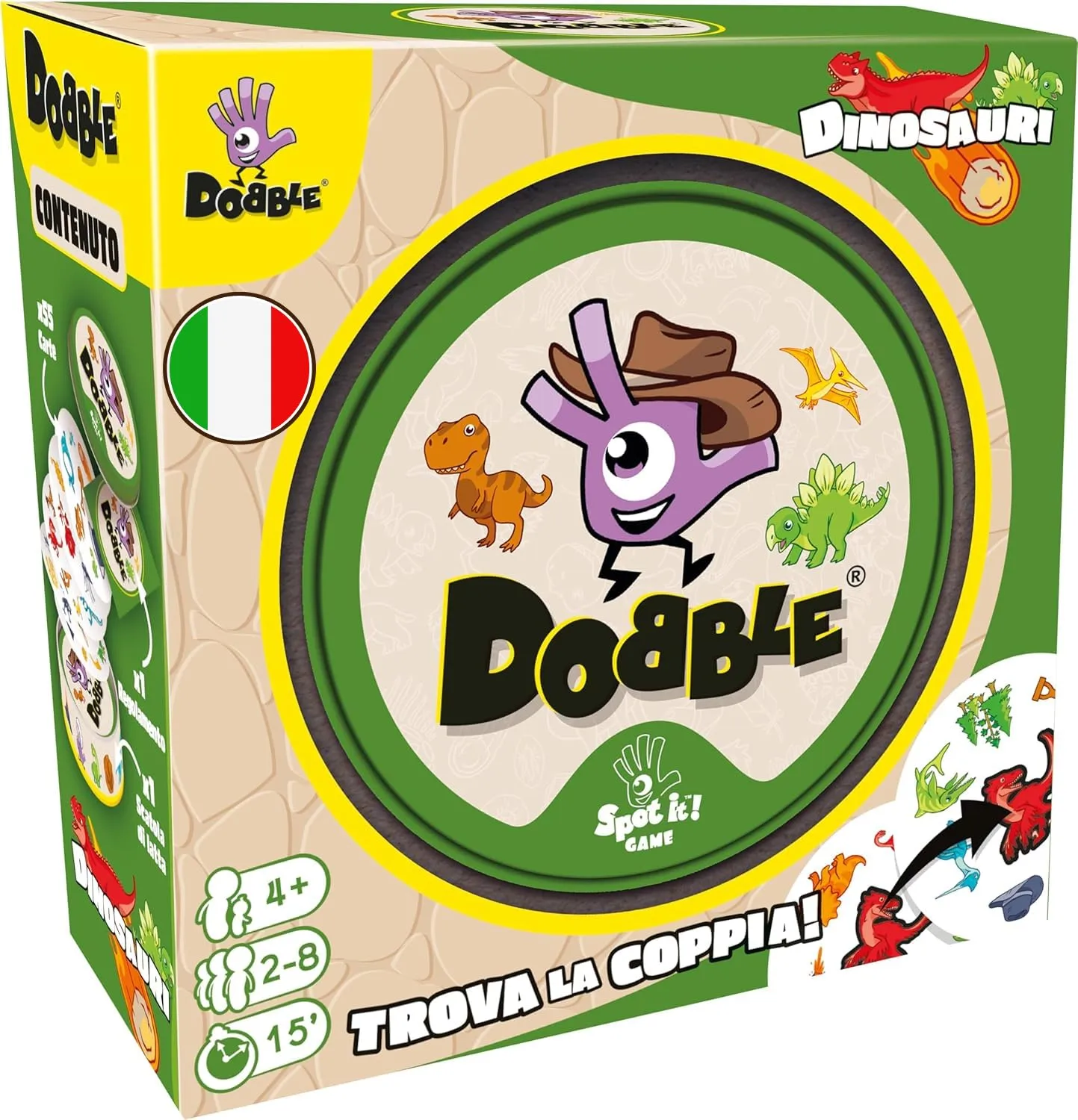 Asmodee Dobble Dinosauri, Edizione in Italiano - immagine 1