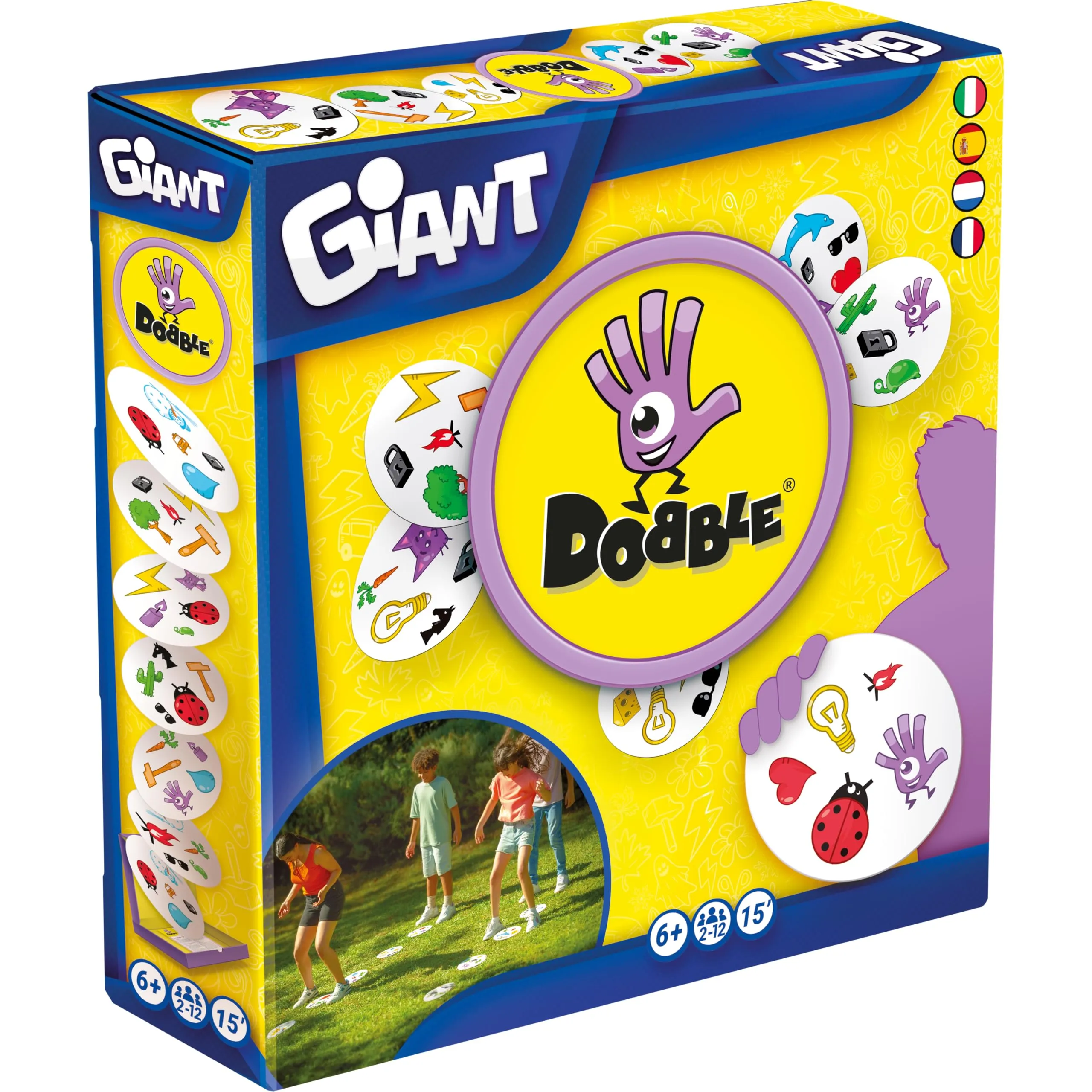 Asmodee Dobble Giant - Gioco da Tavolo per 2-12 Giocatori, 6+ Anni, Edizione Multilingua - immagine 1