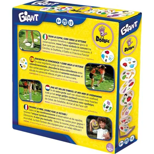 Asmodee Dobble Giant - Gioco da Tavolo per 2-12 Giocatori, 6+ Anni, Edizione Multilingua - immagine 6