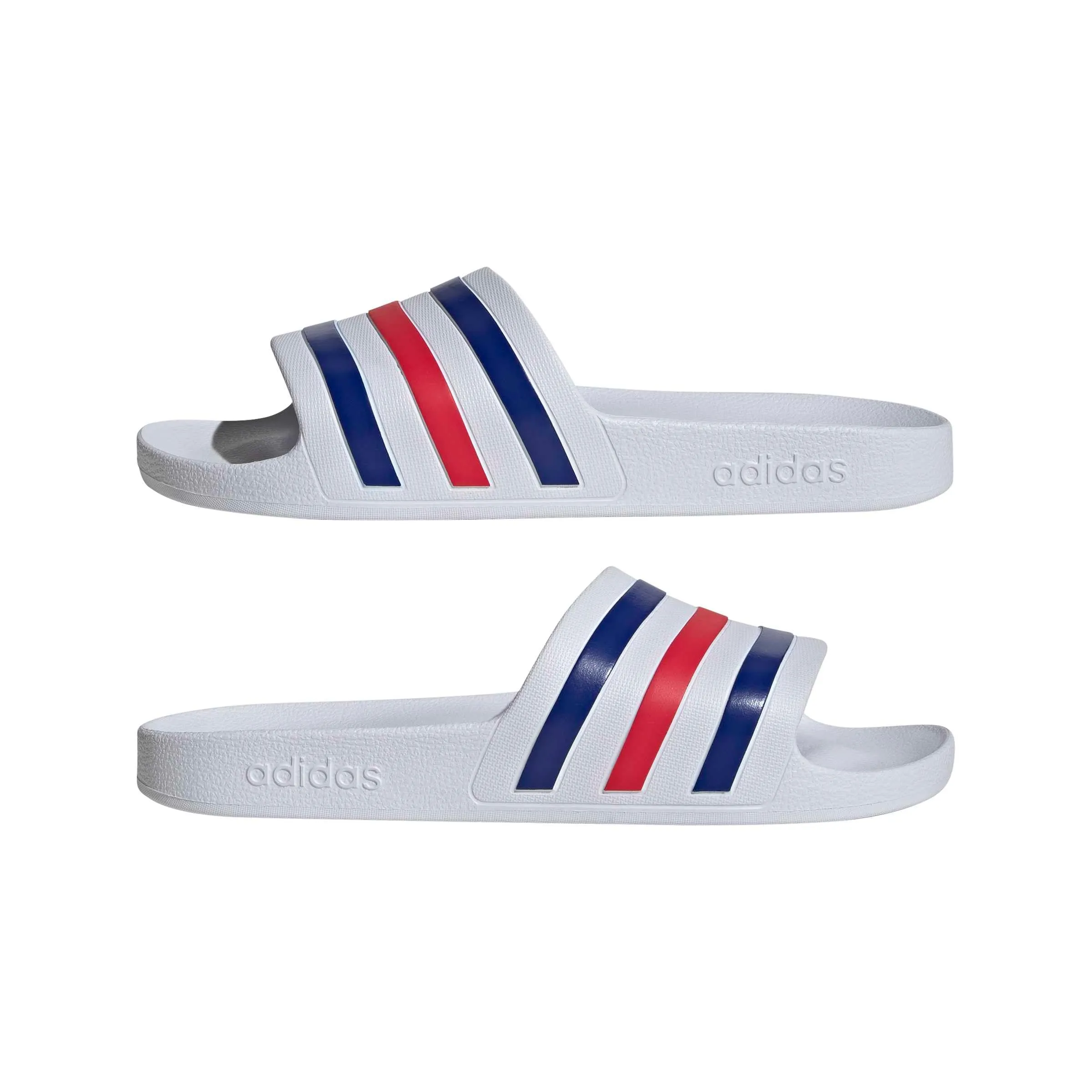 adidas Adilette Aqua Slides Ftwr White/Pure Ruby/Semi Lucid Blue - immagine 6