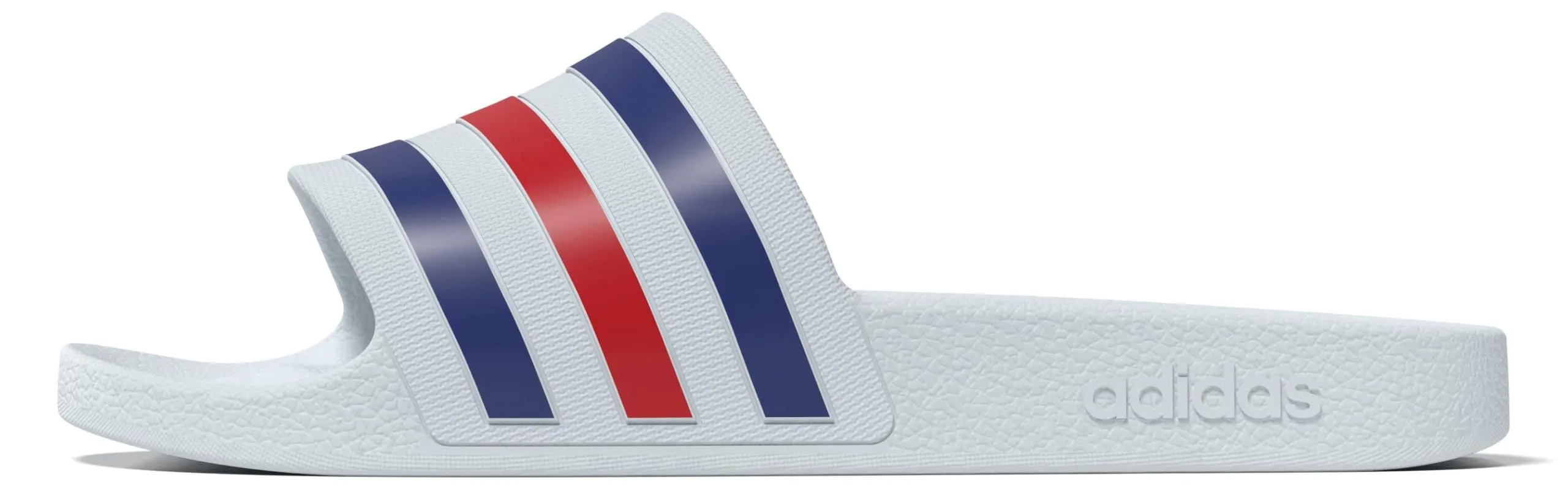 adidas Adilette Aqua Slides Ftwr White/Pure Ruby/Semi Lucid Blue - immagine 9