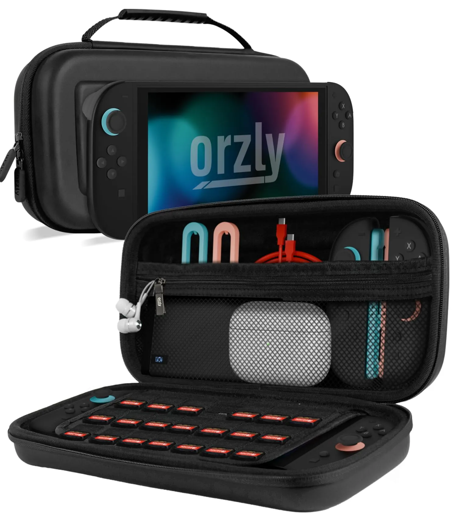 Orzly Custodia per Nintendo Switch 2, Nero - immagine 1