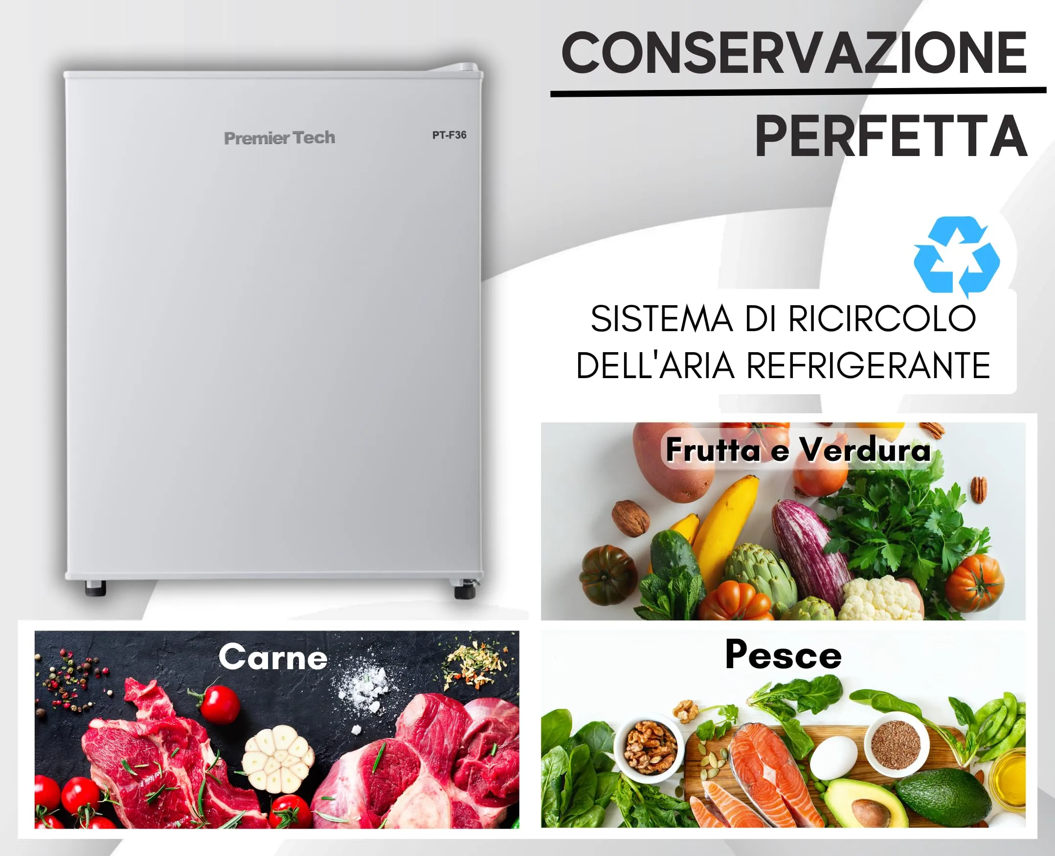PremierTech Mini Frigo Bar 36 Litri Bianco PT-F36 - immagine 7
