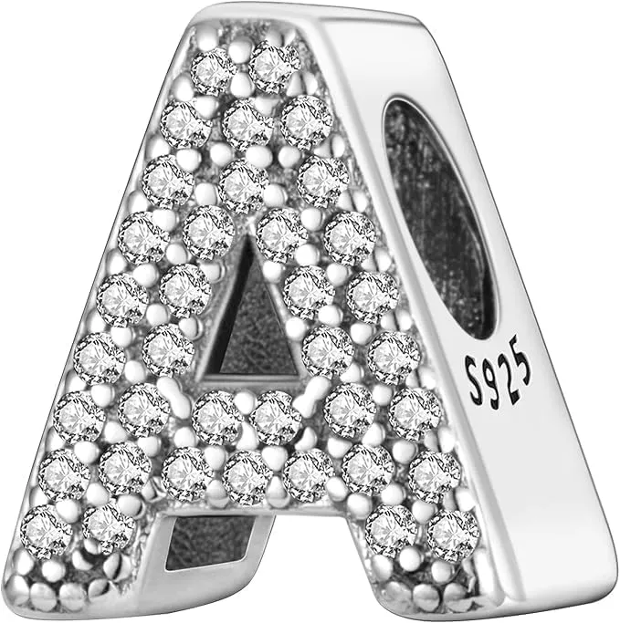 Symretie Bead Charm Ciondolo Argento Sterling 925 con Cubic Zirconia per Pandora Braccialetti e Collane europei - immagine 1