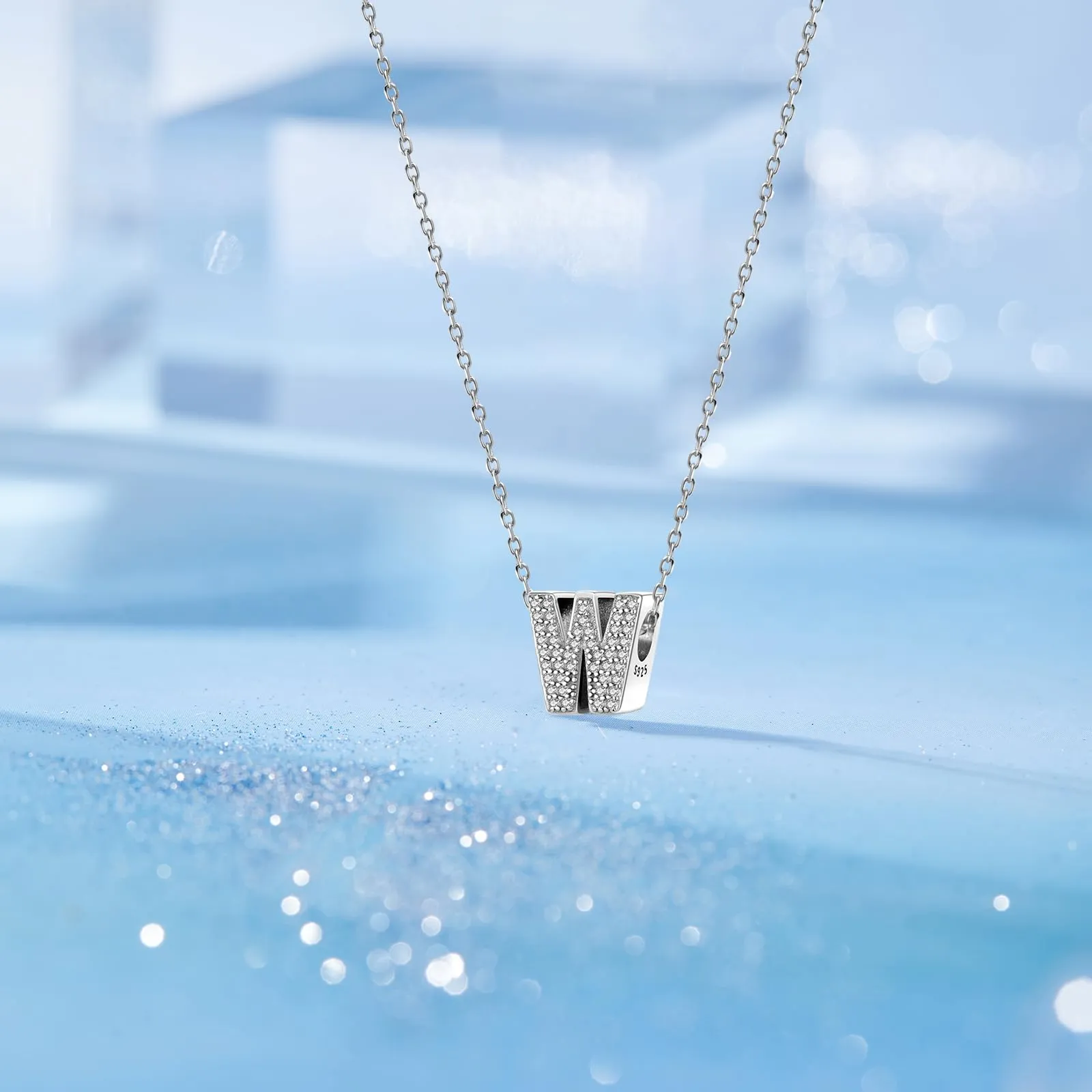 Symretie Bead Charm Ciondolo Argento Sterling 925 con Cubic Zirconia per Pandora, Braccialetti e Collane Europei - immagine 7