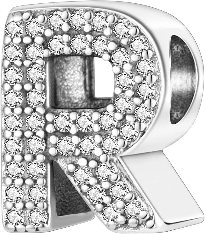Symretie Bead Charm Ciondolo Argento Sterling 925 con Cubic Zirconia per Braccialetti e Collane Europee - immagine 1
