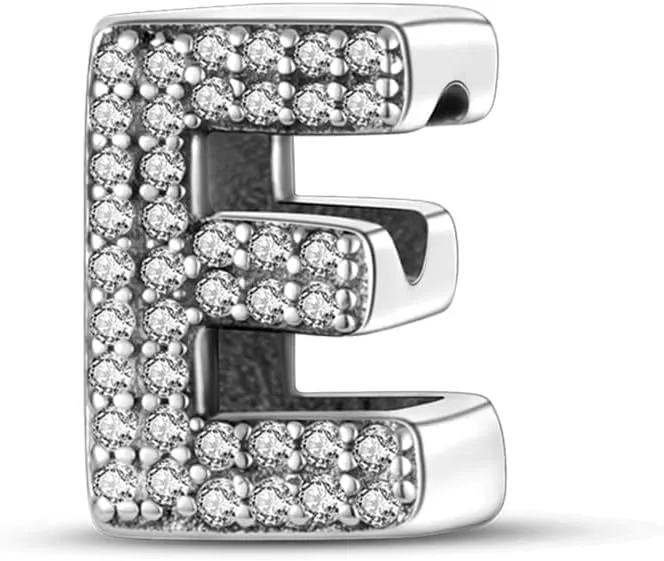 Symretie Bead Charm Ciondolo Argento Sterling 925 con Cubic Zirconia per Braccialetti e Collane Europei - immagine 1