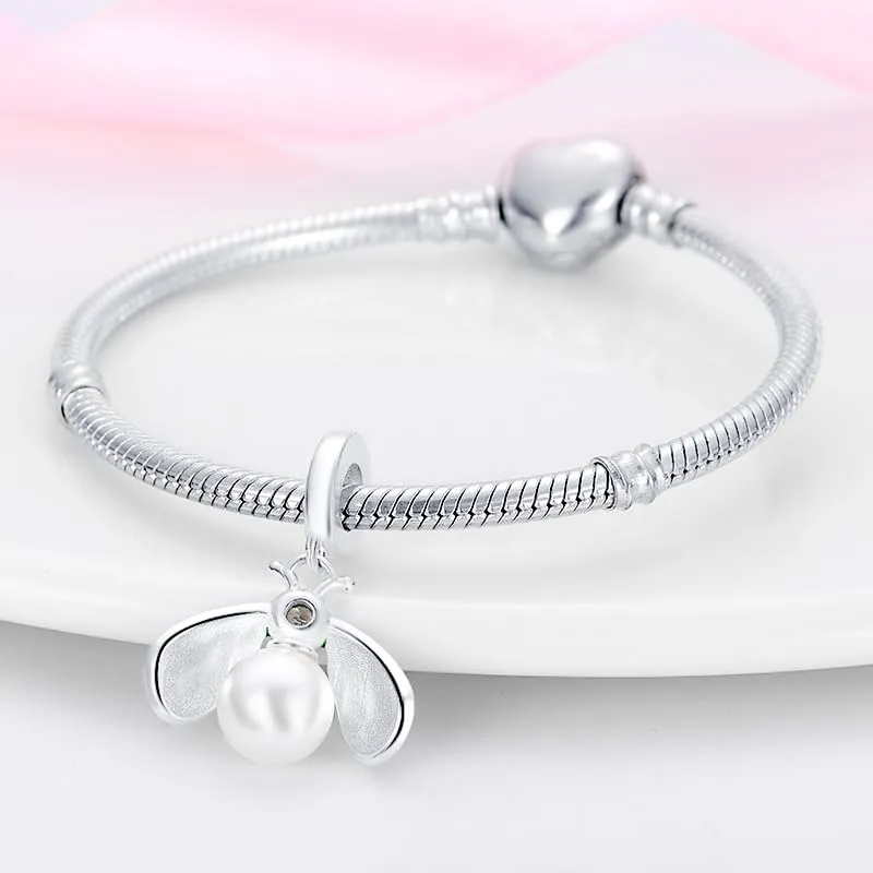 Pandach Bead Charm Ciondolo Argento Sterling 925 con Cubic Zirconia per Braccialetti e Collane Europei - immagine 3
